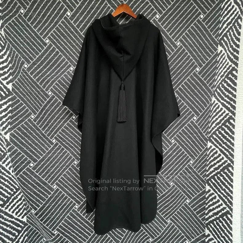 Saint Laurent Paris Saint Laurent Paris Black Cloak Pure Wool Overcoat Size XS / US 0-2 / IT 36-38 - 2 Thumbnail