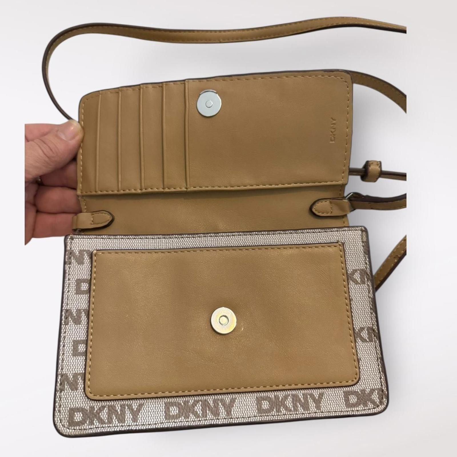 DKNY DKNY Women's Tan and Brown Crossbody Bag Size ONE SIZE - 3 Thumbnail