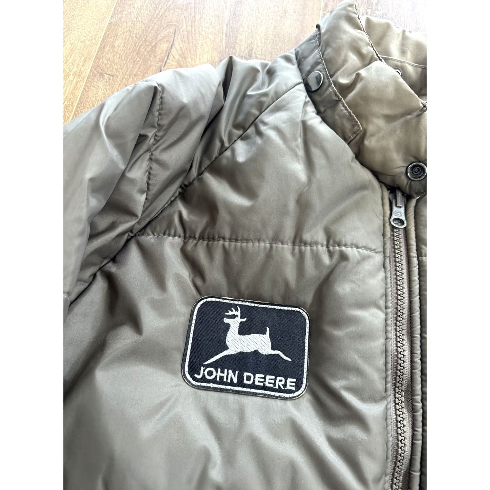 John Deere VINTAGE John Deere Trucker Jacket Mens XL Brown Puffer Work Coat 80s Farm Full Zip Reversible Size US XL / EU 56 / 4 - 4 Thumbnail