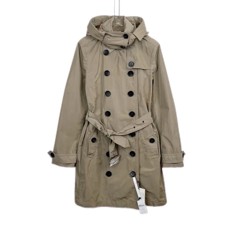 Burberry Burberry Khaki Cotton Mid-Length Trench Coat Size S / US 4 / IT 40 - 1 Thumbnail