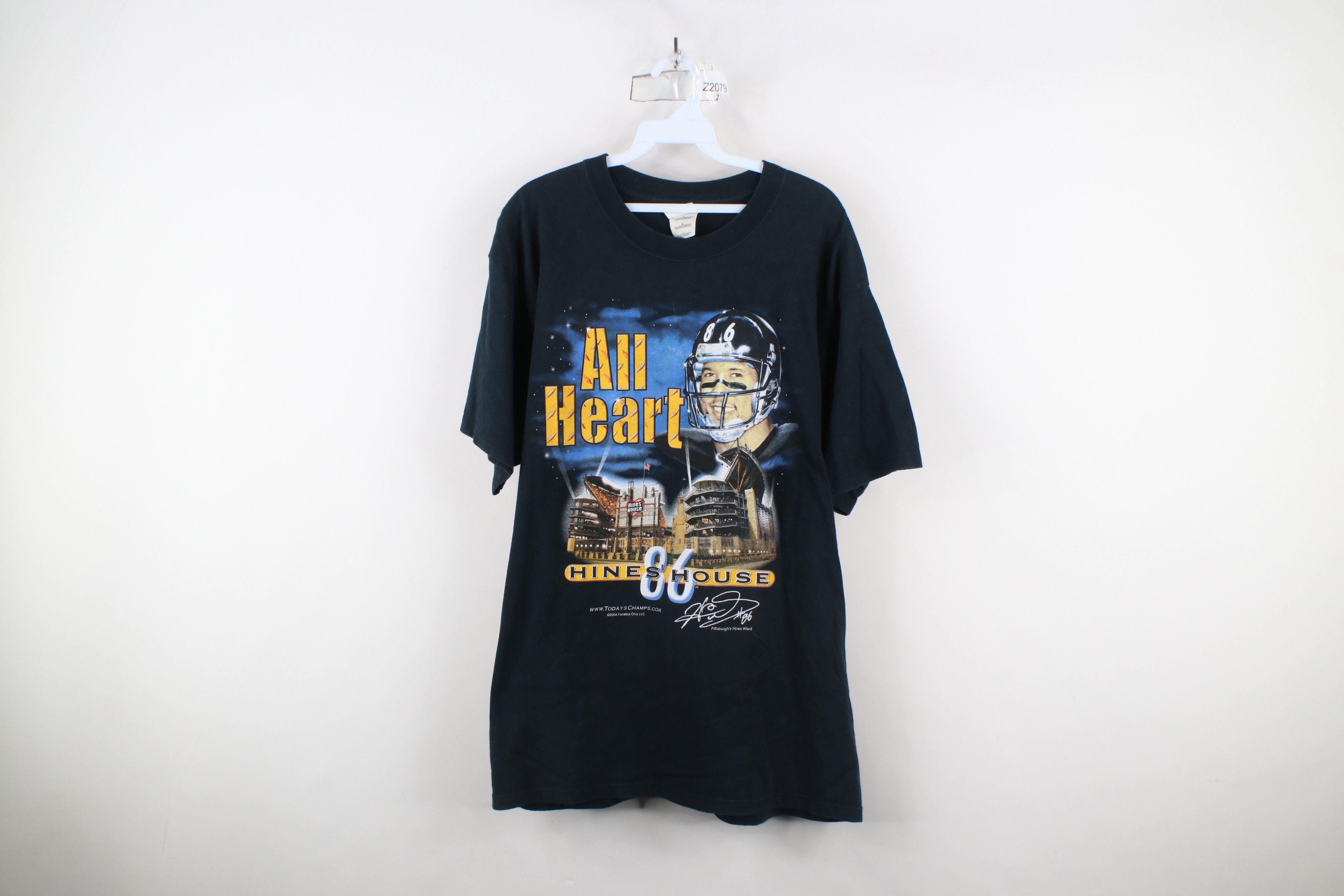 Vintage Vintage Y2K 2004 Ward Pittsburgh Steelers Football T-Shirt Size US L / EU 52-54 / 3 - 1 Thumbnail