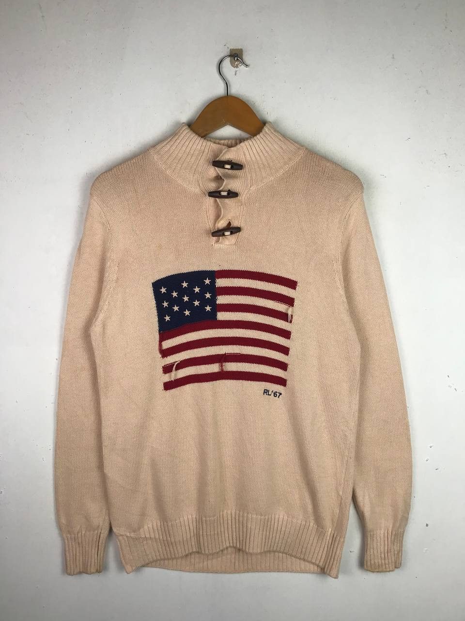 Polo Ralph Lauren Vintage Polo Ralph Lauren Flag Knitwear Rare Design Size US M / EU 48-50 / 2 - 1 Thumbnail