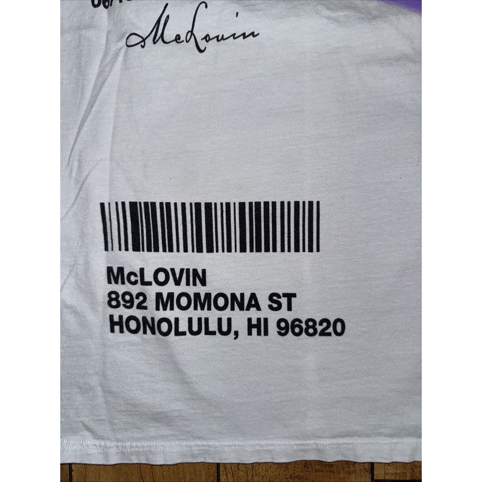 Band Tees × Vintage Superbad McLovin Big Head T-Shirt Gray L 20x26 Movie Tee Size US L / EU 52-54 / 3 - 6 Thumbnail
