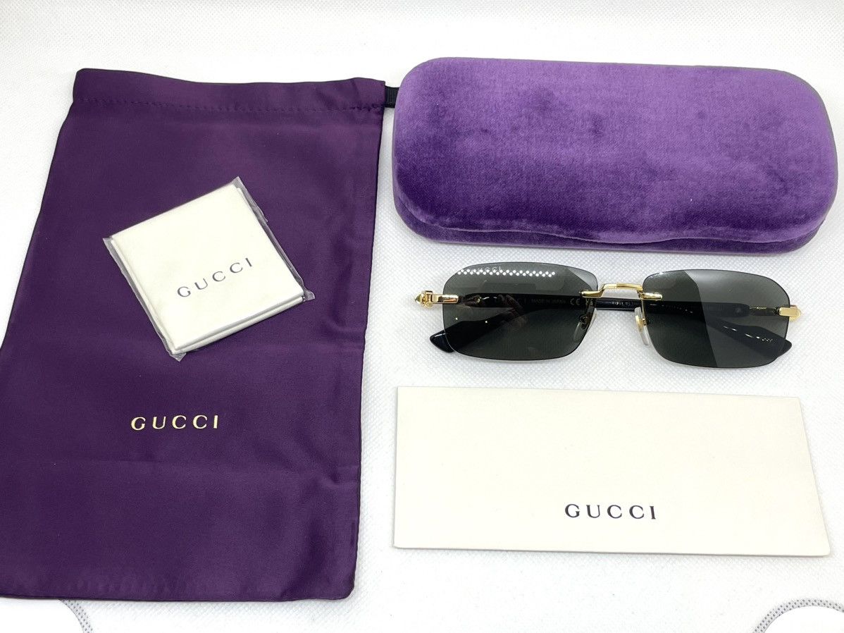 Vintage Gucci sunglasses GG1221S 001 56 Made in Japan New Collection Size ONE SIZE - 12 Thumbnail
