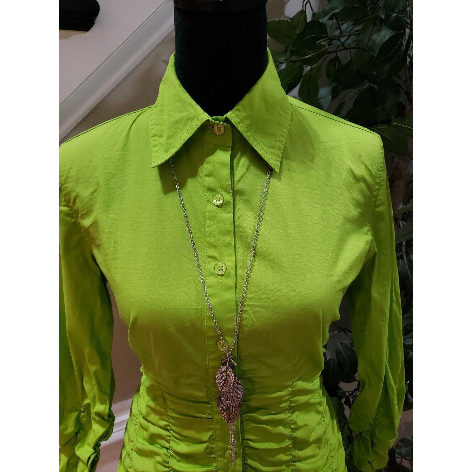 Other Metro Style Cotton Collared Long Sleeve Button Down Shirt 8 Size M / US 6-8 / IT 42-44 - 2 Thumbnail