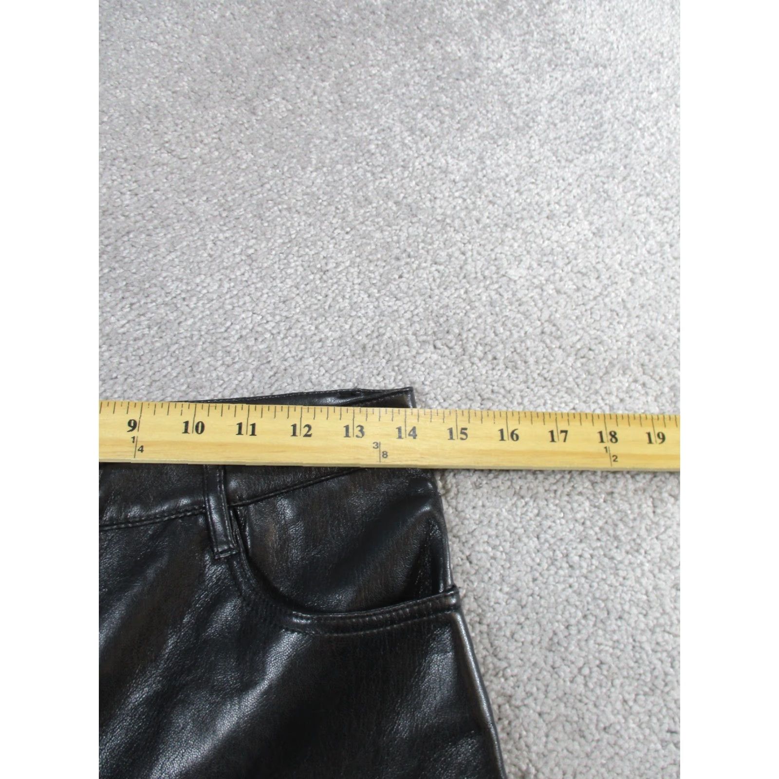 Vintage Wilfred Black Faux Leather Pants Womens 8 Dress Pants Straight Front Zip 8 Womens Size 30" / US 8 / IT 44 - 7 Thumbnail
