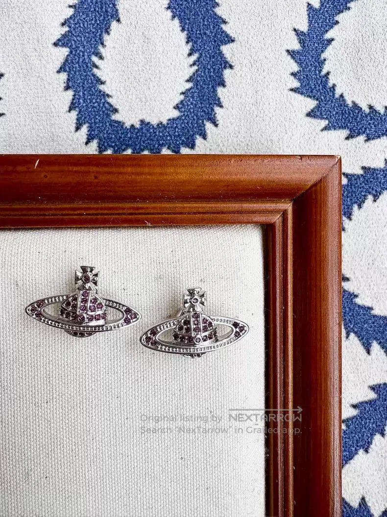 Vivienne Westwood Vivienne Westwood Rose Gold Saturn Stud Earrings Size ONE SIZE - 3 Thumbnail