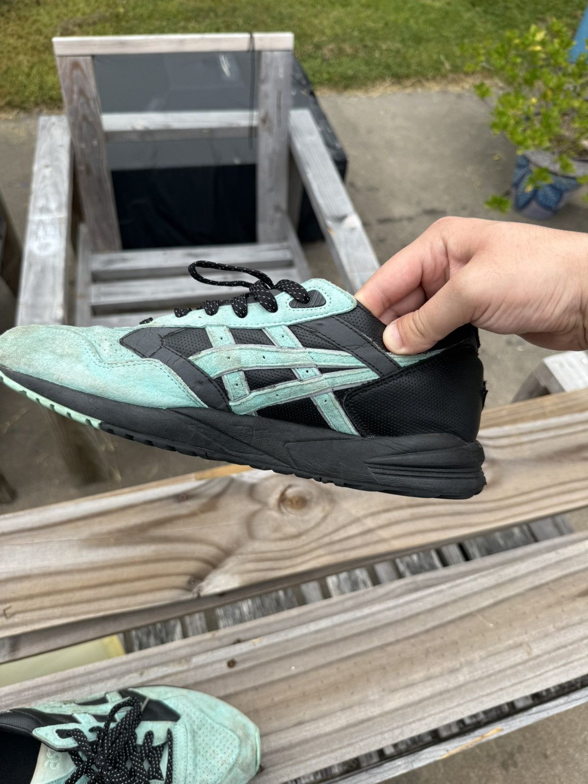 Asics × Kith ASICS Gel-Saga Diamond Supply Co Ronnie Fieg Aqua Blue Black Size US 10 / EU 43 - 7 Thumbnail