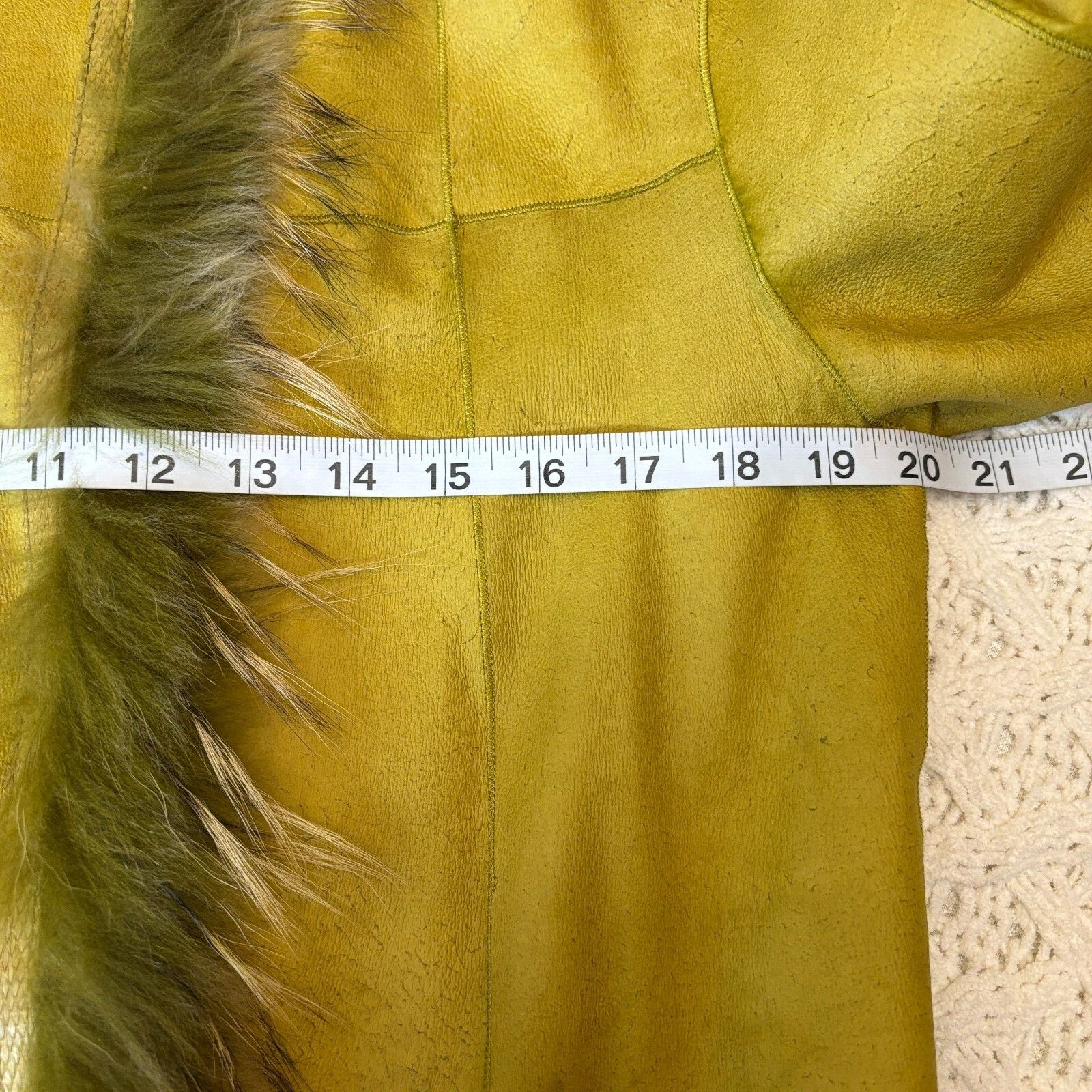 Other Rizal Reversible Fur Coat Olive Green 100% Rabbit Fox Fur & Size M / US 6-8 / IT 42-44 - 4 Thumbnail