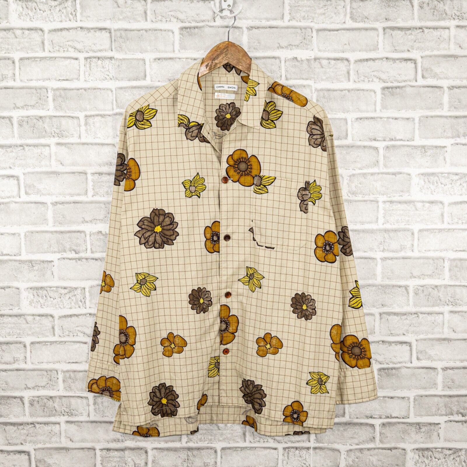 image of Cmmn Swdn Ario Long Sleeve Floral Print Shirt Button Up, Men's (Size XL)