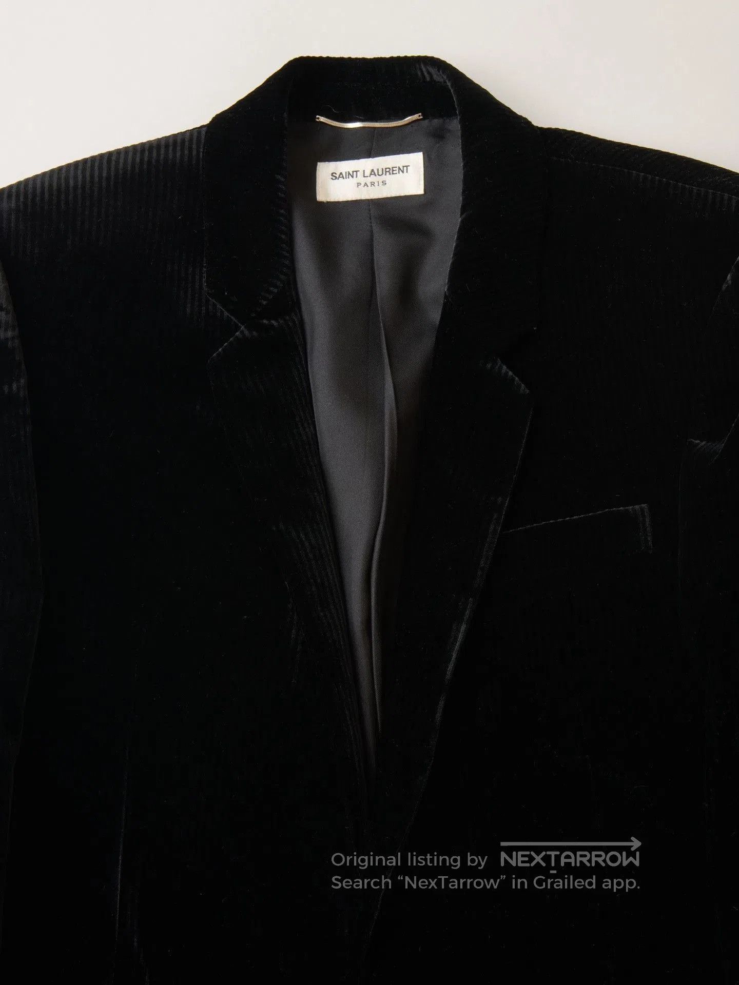 Saint Laurent Paris YSL 2020 Black Corduroy Blazer. Size M / US 6-8 / IT 42-44 - 2 Thumbnail