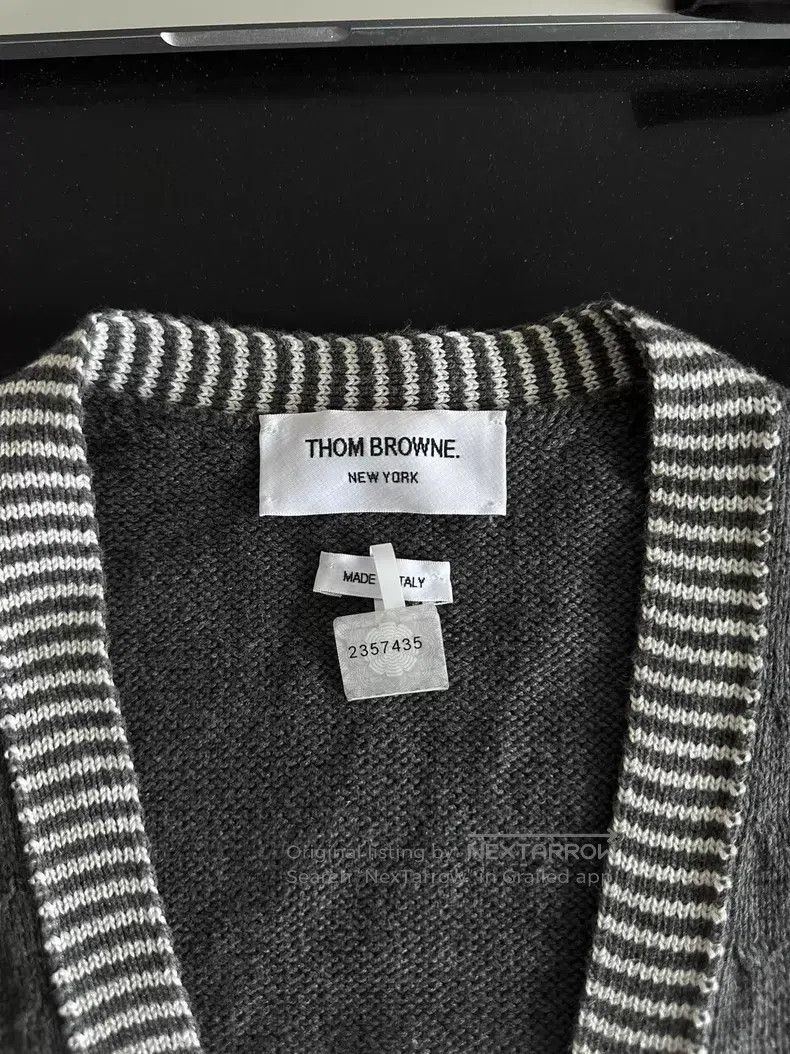 Thom Browne Thom Browne Gray dog cardigan Size US XS / EU 42 / 0 - 3 Thumbnail