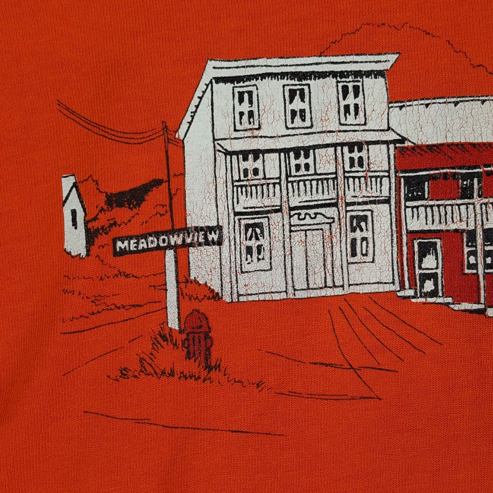 Gildan Vintage 90s Meadowview Virginia Village T Shirt Mens XL Travel VA Town Orange Cotton Embroidered Logo Gildan Size US XL / EU 56 / 4 - 4 Thumbnail