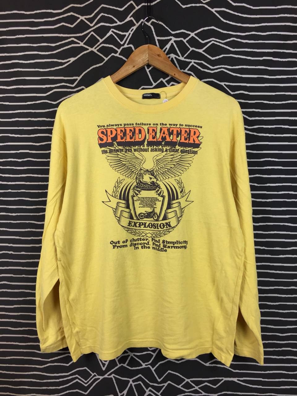 Vintage Vtg Sideway Speed Eater Biker-Core Long Sleeve Tee Size US L / EU 52-54 / 3 - 1 Thumbnail