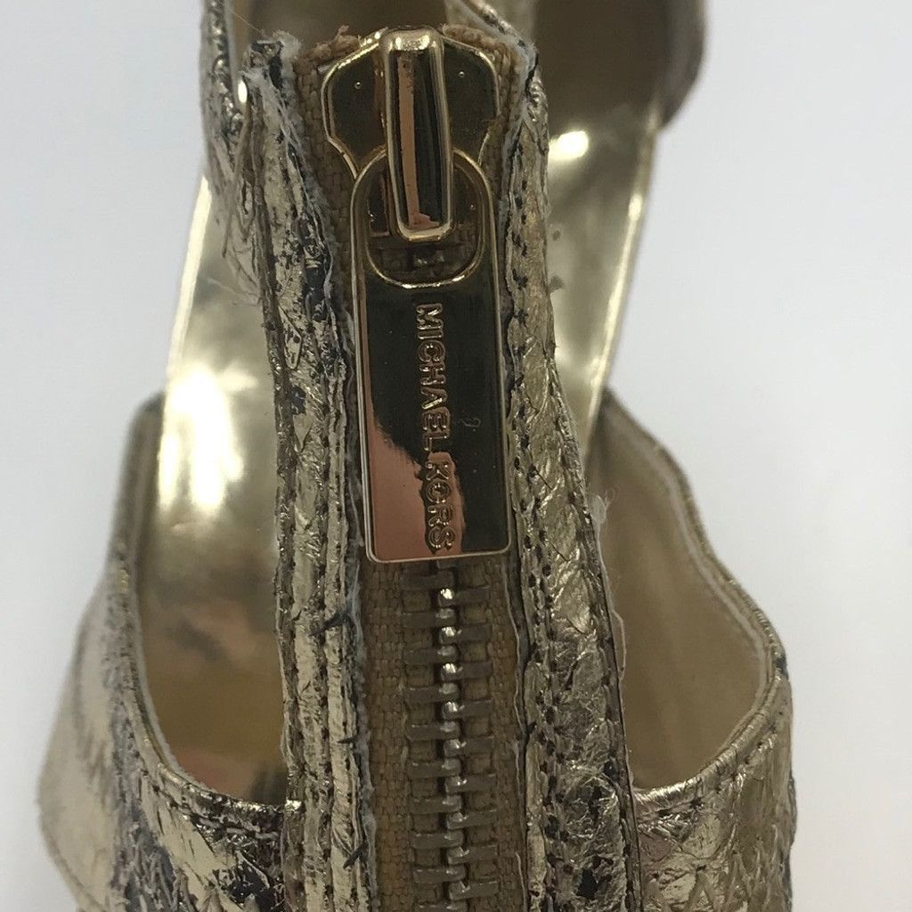 Michael Kors MICHAEL KORS | Berkeley T Strap Snakeskin Heels Size US 6.5 / IT 36.5 - 5 Thumbnail