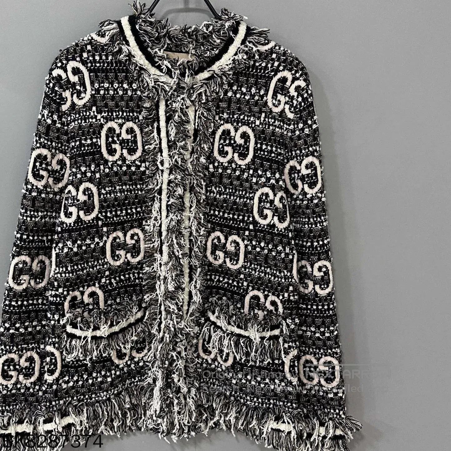 Gucci Gucci Black GG Wool Mohair Cardigan. Size XS / US 0-2 / IT 36-38 - 2 Thumbnail