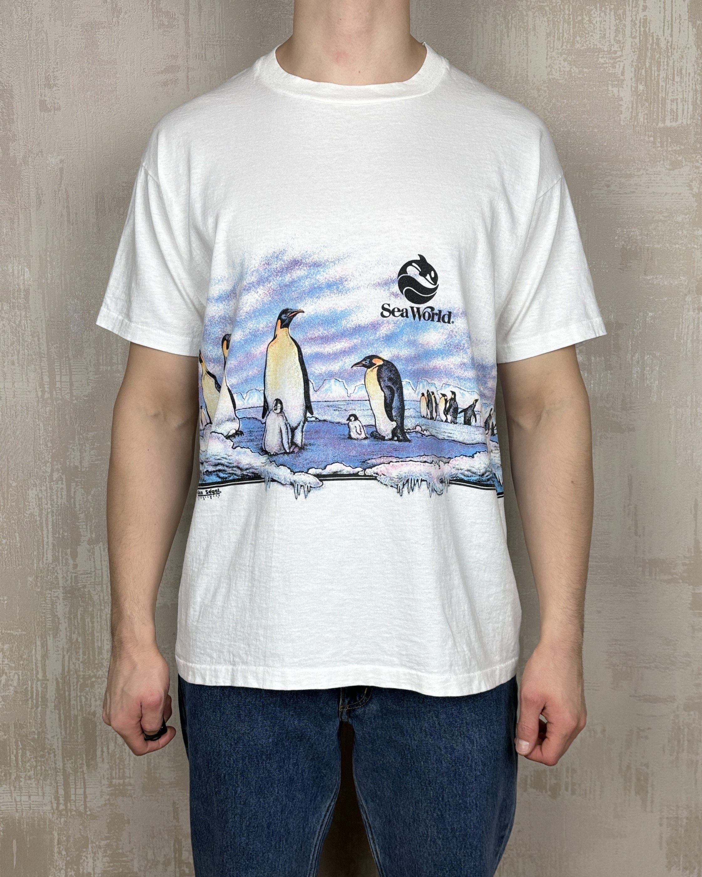 Vintage Vintage 1991 San Segal Sportswear Penguin T-shirt Size US XL / EU 56 / 4 - 2 Thumbnail