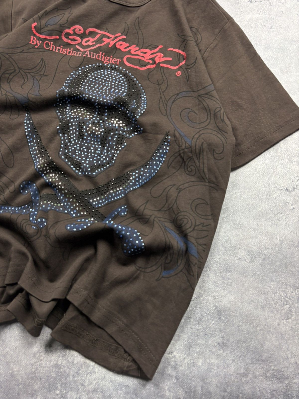 Ed Hardy ED HARDY Vintage Hype Big Logo Tatoo Tshirt Streetwear Y2k Size US XL / EU 56 / 4 - 2 Thumbnail