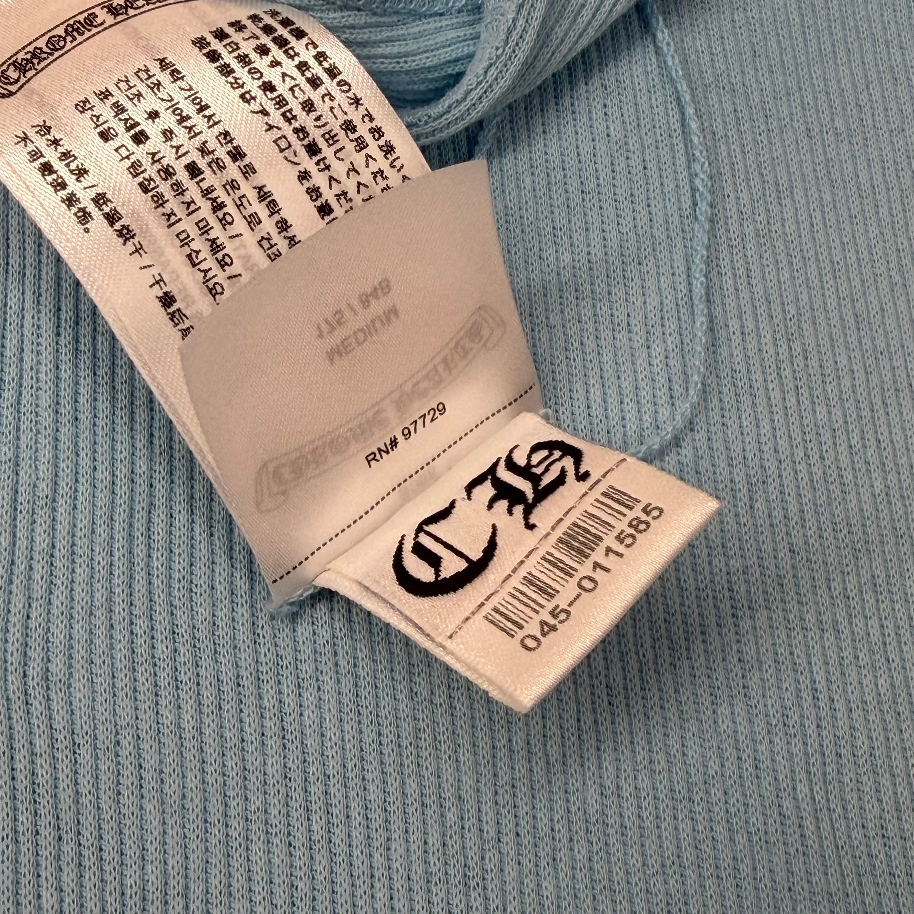 Chrome Hearts Chrome Hearts Horseshoe Baby Blue Ribbed Tank M Size US M / EU 48-50 / 2 - 5 Thumbnail