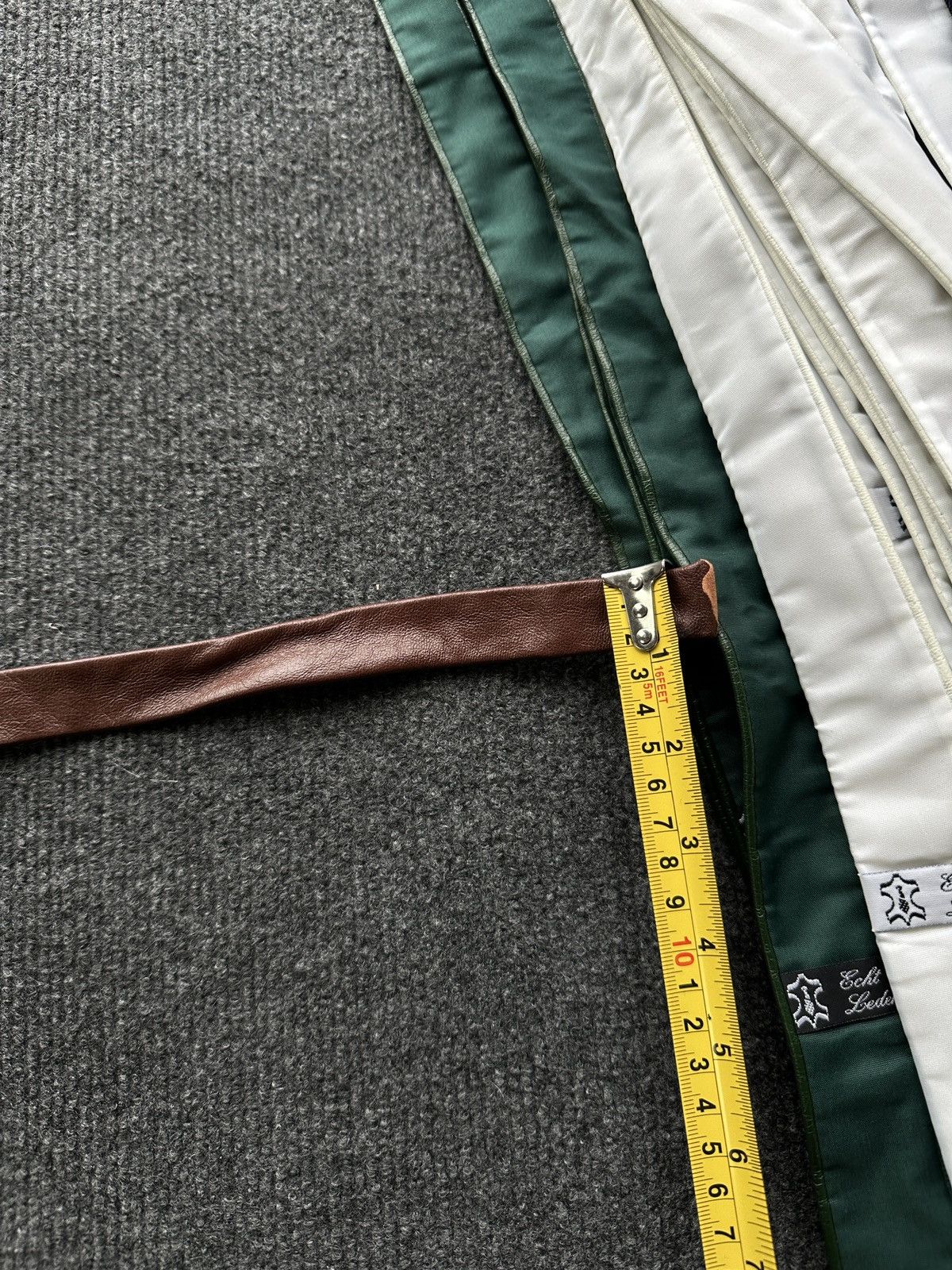 Other 🚨 LEATHER BROWN ITALY TIE LUXURY VNTG RARE OLD MONEY Size ONE SIZE - 18 Thumbnail