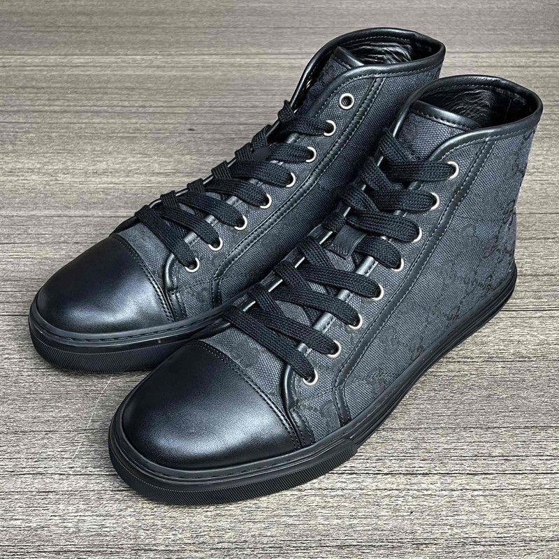 Gucci Gucci Retro GG Canvas High-Top Sneakers Size US 7.5 / EU 40-41 - 1 Thumbnail