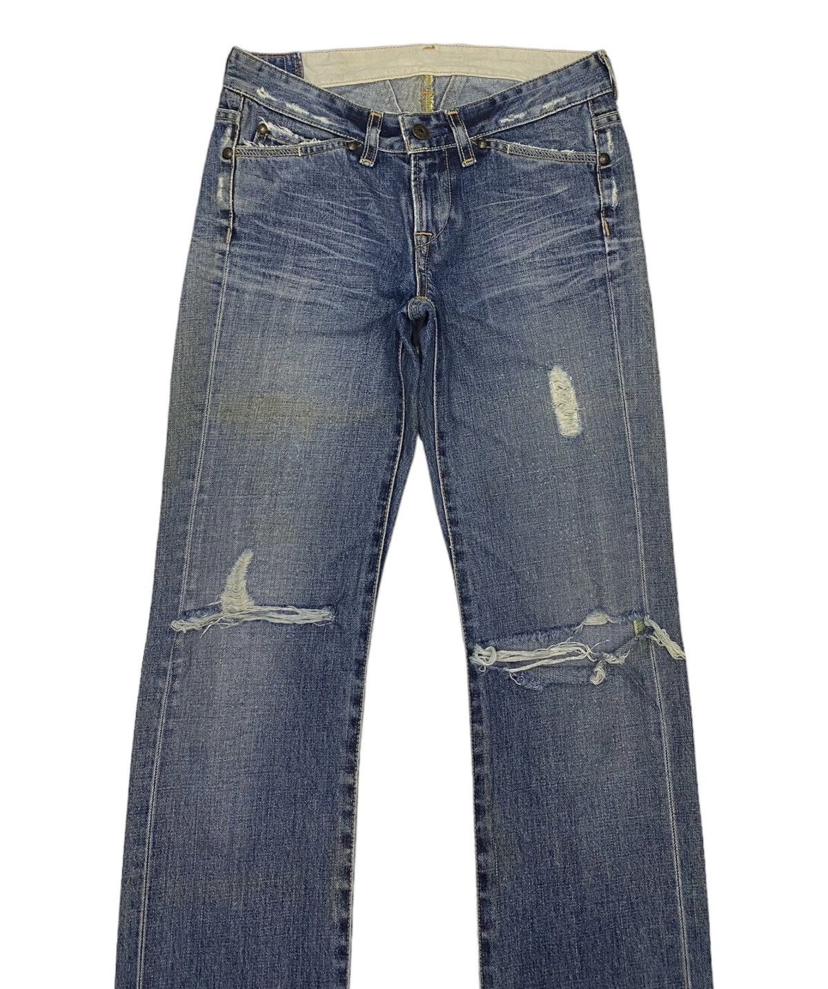 Marithe + Francois Girbaud MARITHE FRANCOIS GIRBAUD SLIM STRAIGHT SKINNY DISTRESS JEAN Size US 28 / EU 44 - 5 Thumbnail