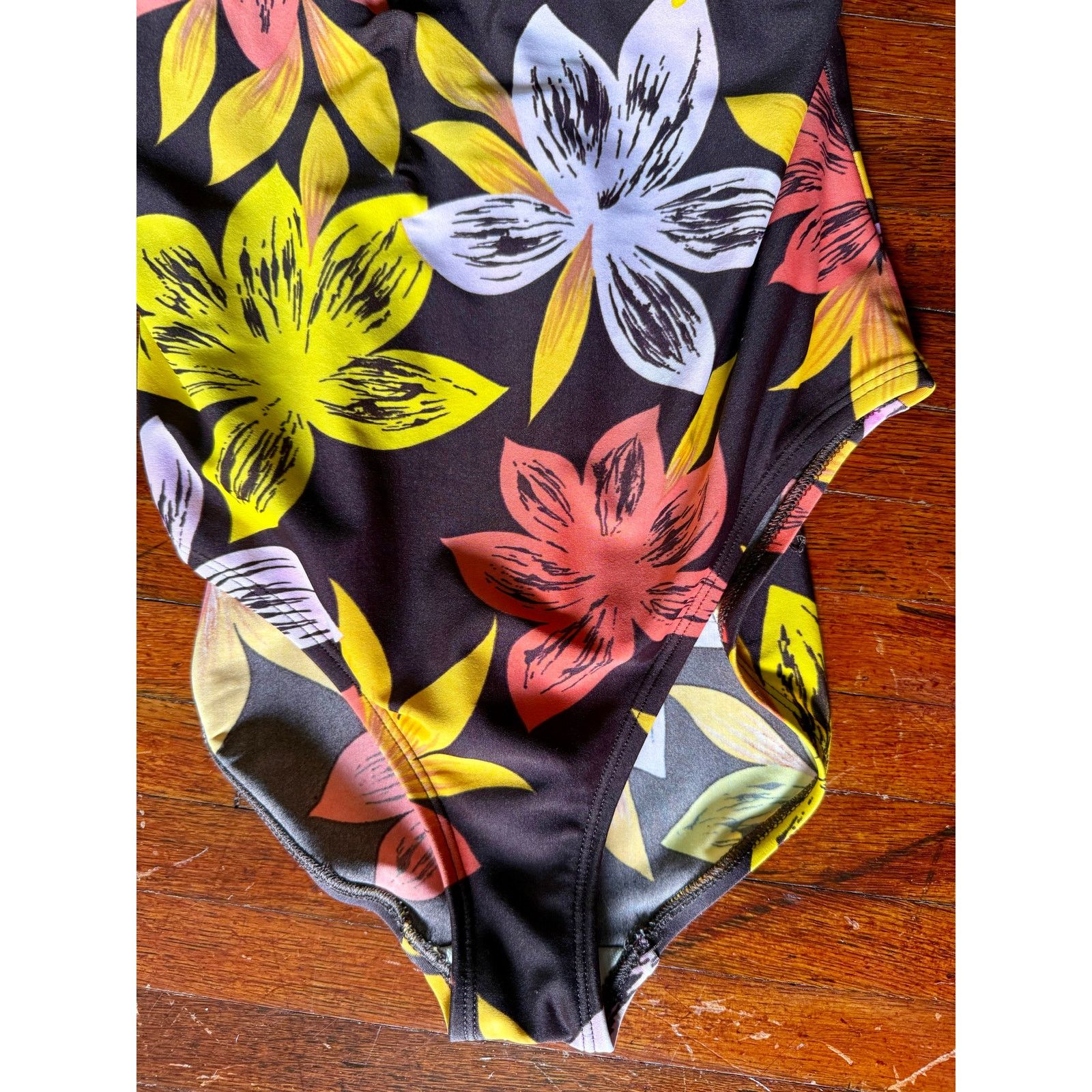 Speedo Vintage Speedo Yellow Brown Fronds Leaf Swim Suit Large XL Size L / US 10 / IT 46 - 5 Thumbnail