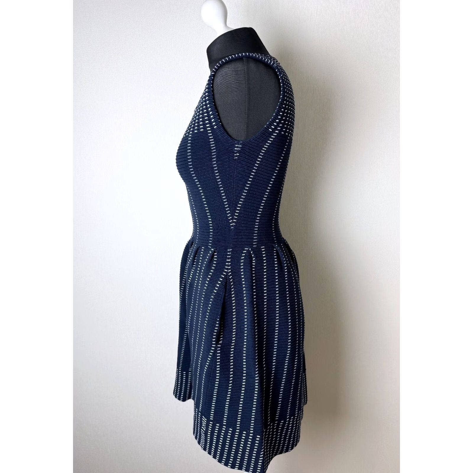Maje Maje Womens Knit Dress Sleeveless Fit & Flare Blue Size 1 Dress Womens Knit Blue 90s? Size XS / US 0-2 / IT 36-38 - 5 Thumbnail