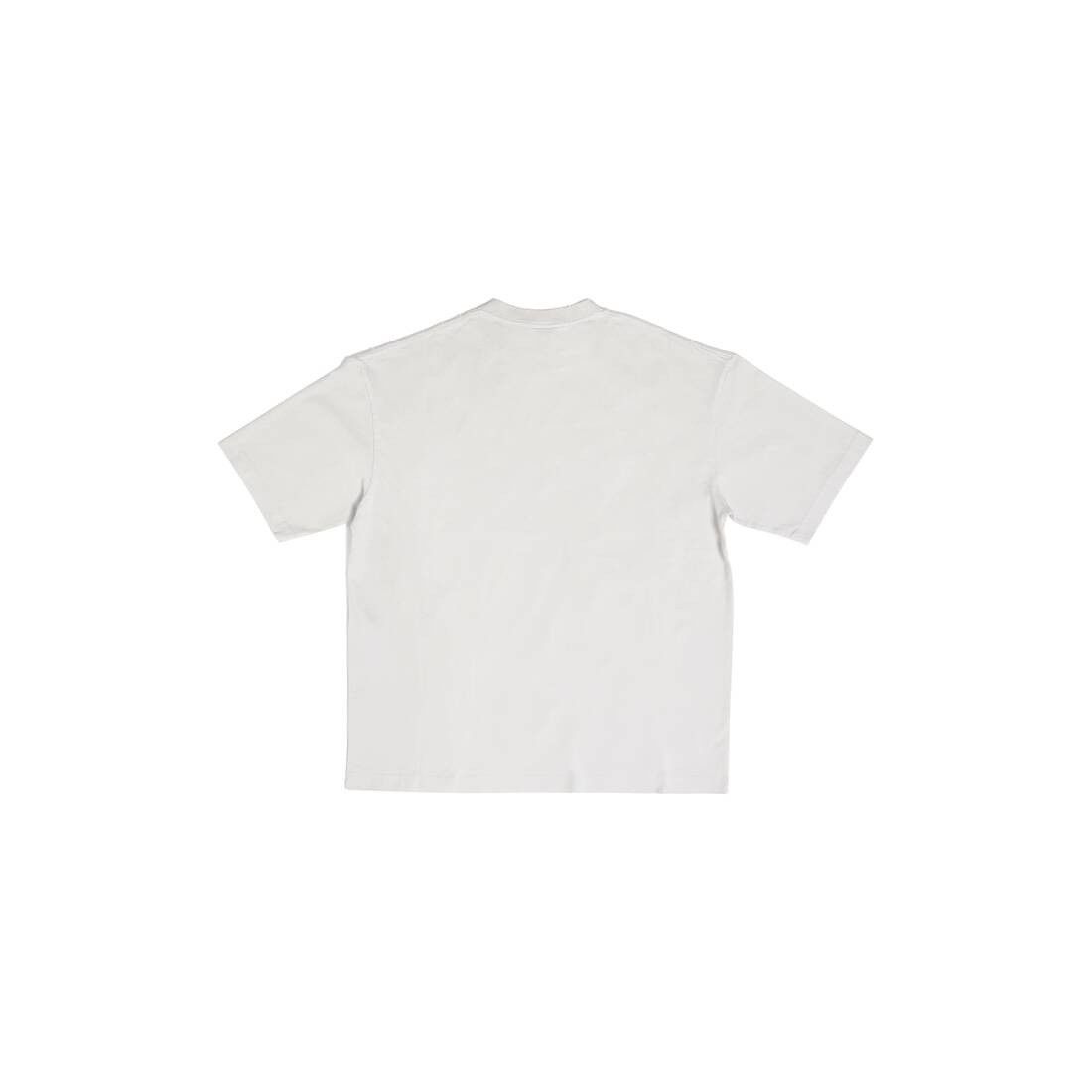 Balenciaga o1mt1gz0125 Mirror T- Shirt Medium Fit in Light Beige Size US XXL / EU 58 / 5 - 2 Thumbnail