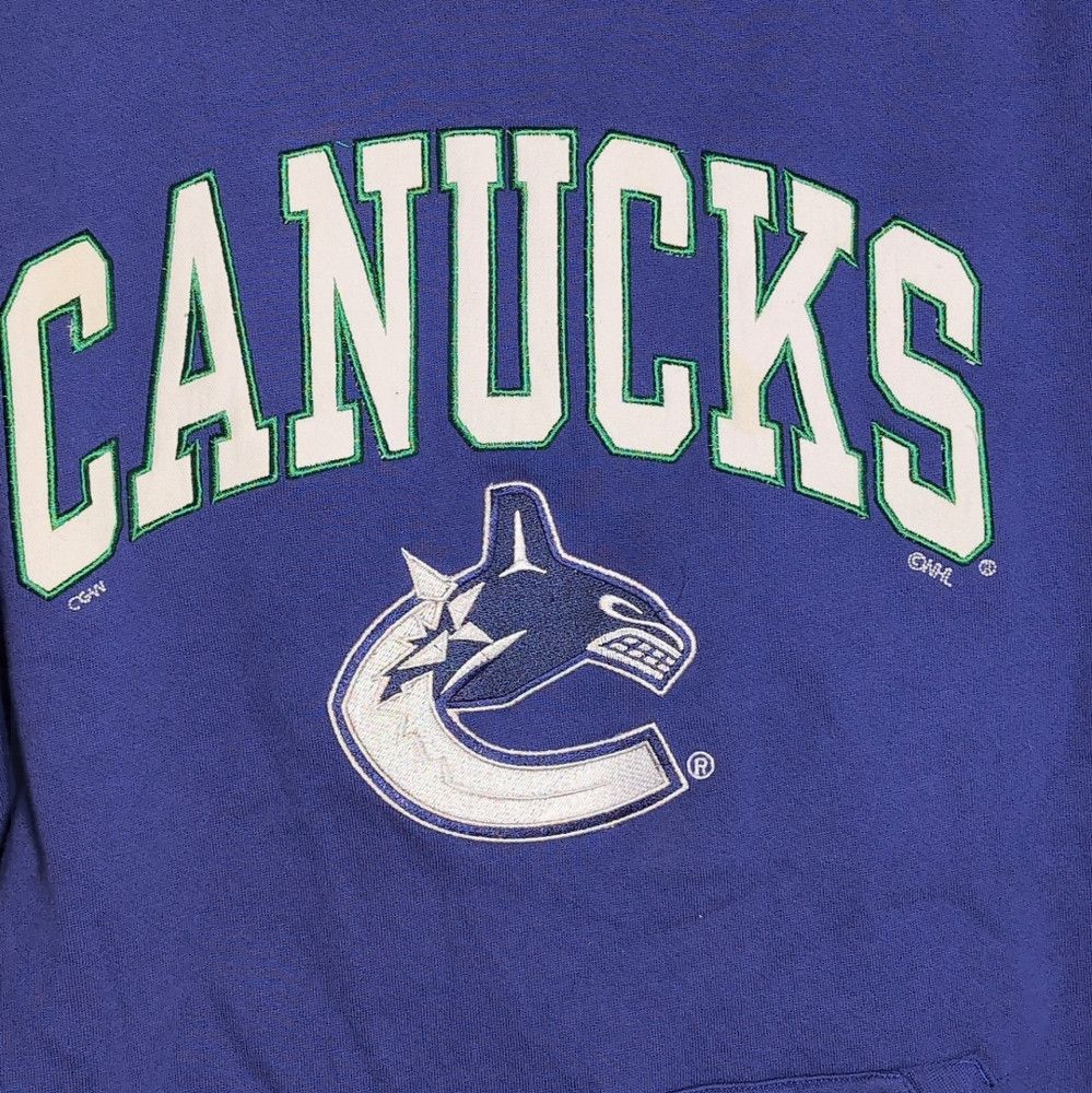 Vintage Waves Blue Canucks Hockey XXL Men's Hoodie Vintage Size US XXL / EU 58 / 5 - 2 Thumbnail