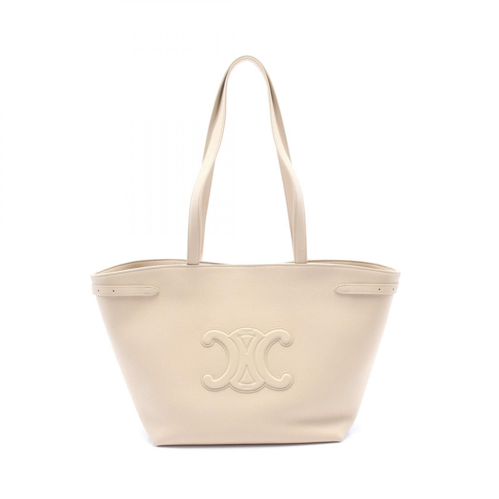 Celine Celine Medium Hippopotamus Anais Cuill Triomphe Handbag Tote Bag Leather Ivory Size ONE SIZE - 1 Thumbnail