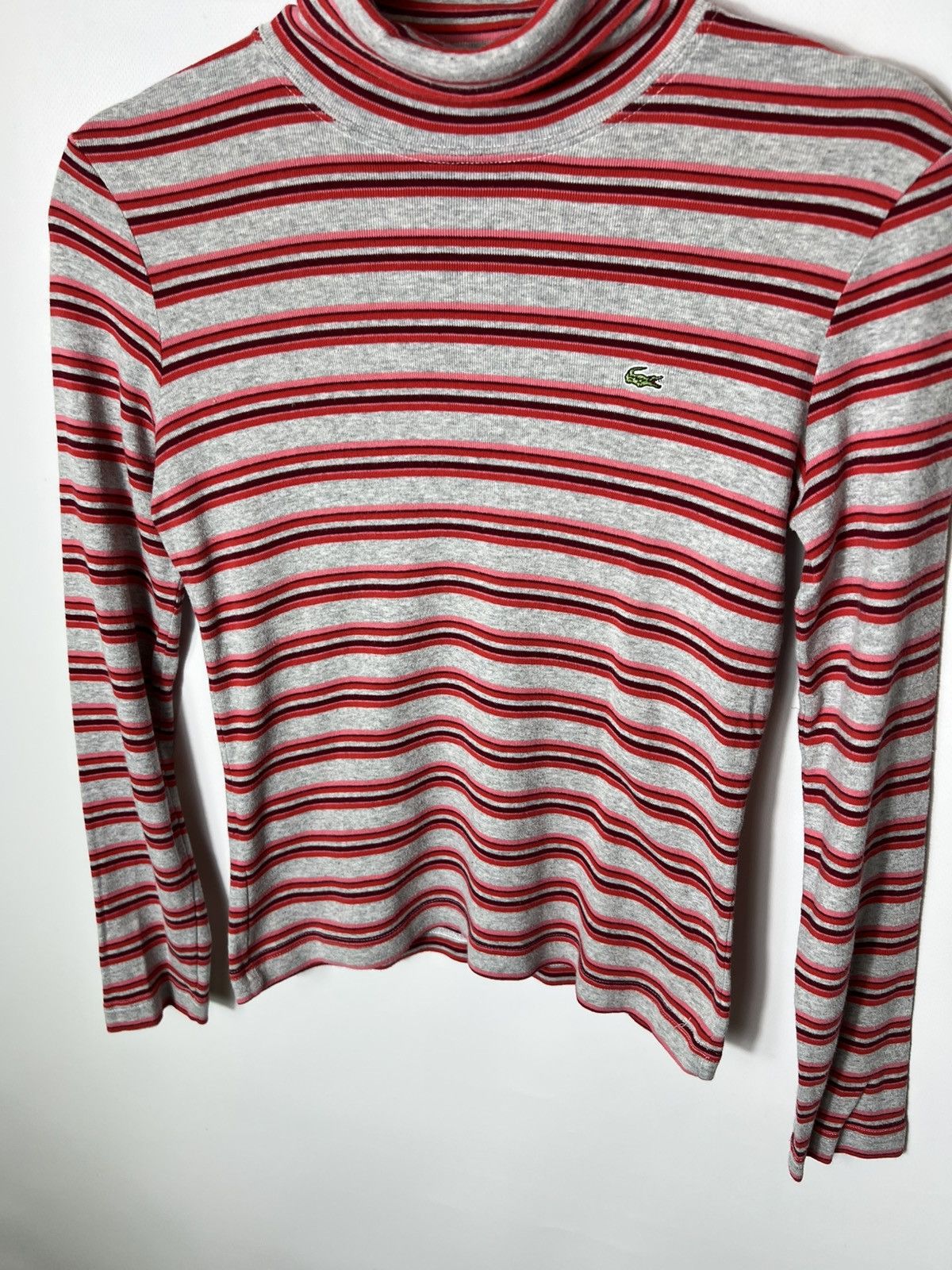 Lacoste Vintage streetwear y2k hype Lacoste Striped Long Sleeve Size XS / US 0-2 / IT 36-38 - 3 Thumbnail