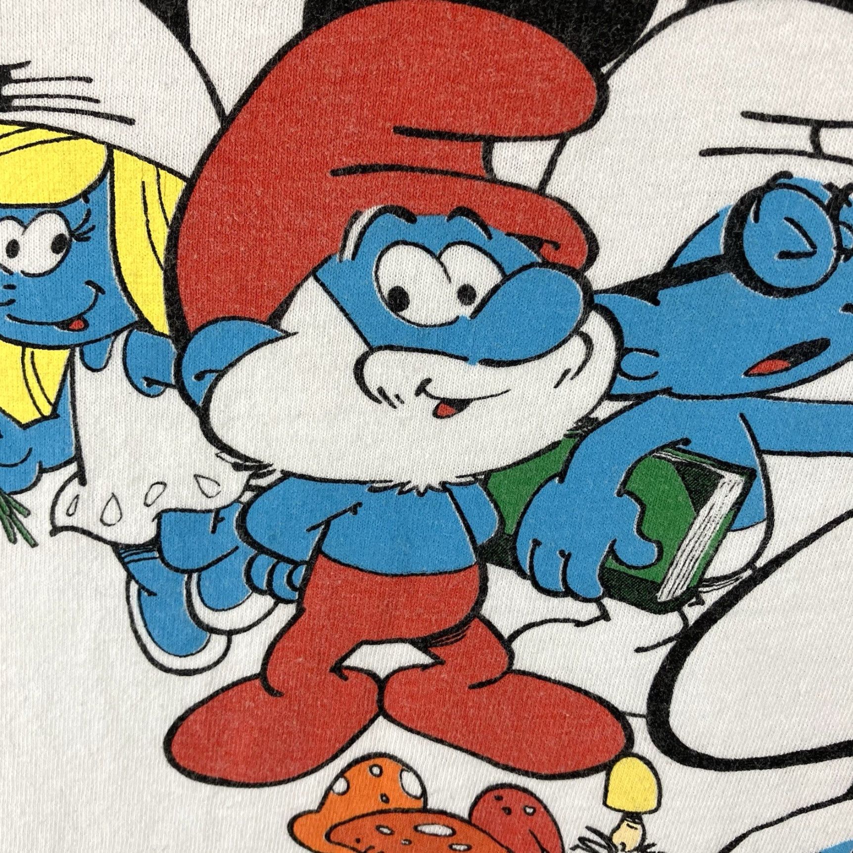 Etro Smurfs T-Shirt Retro Cartoon White Large Regular Men Short Sleeve Crew Neck Graphic Front Logo Size US L / EU 52-54 / 3 - 5 Thumbnail