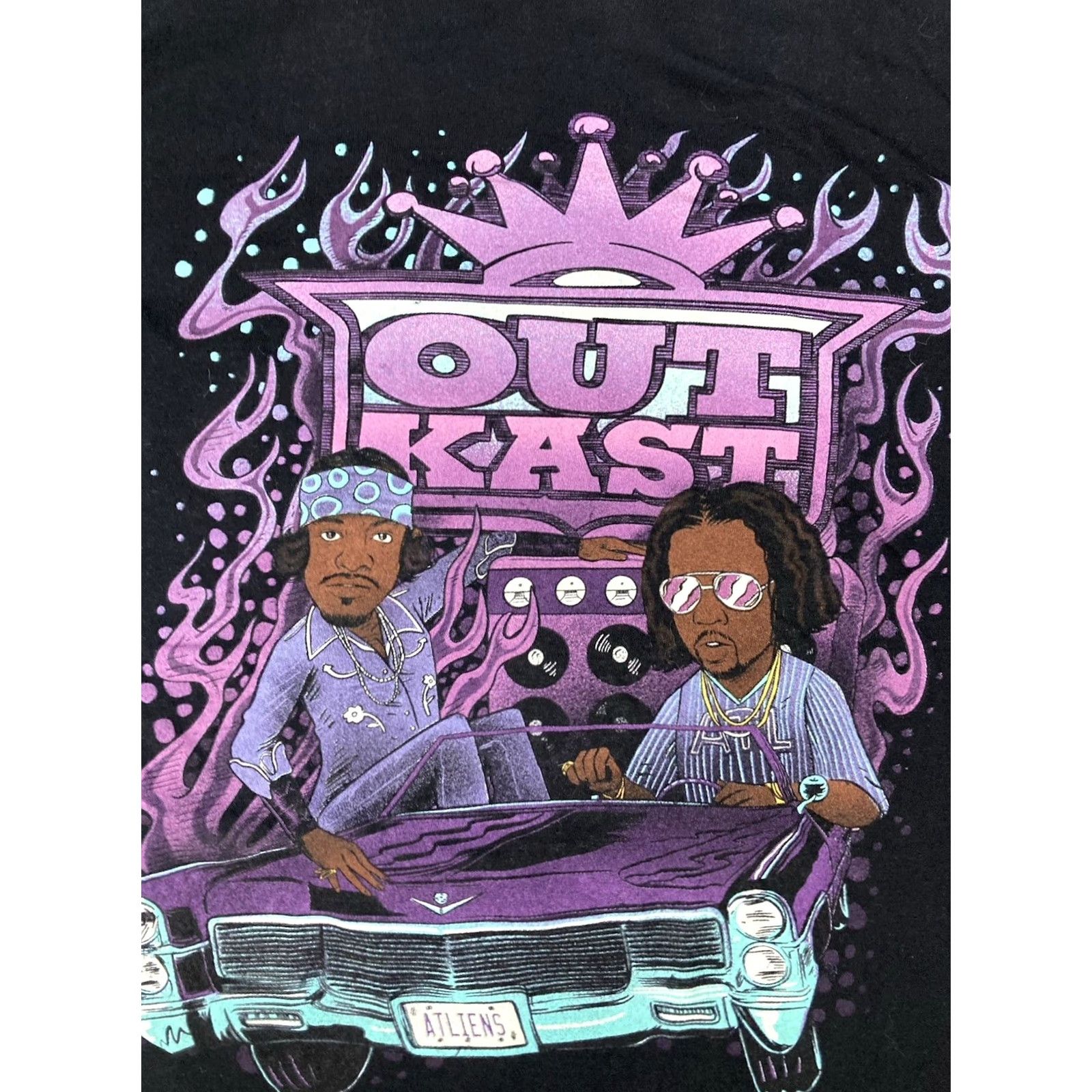 Vintage VINTAGE Outkast T-shirt Women M Black Short Sleeve Crew Neck Pullover Casual Hip Hop Music 90s Boys? Size M / US 6-8 / IT 42-44 - 2 Thumbnail