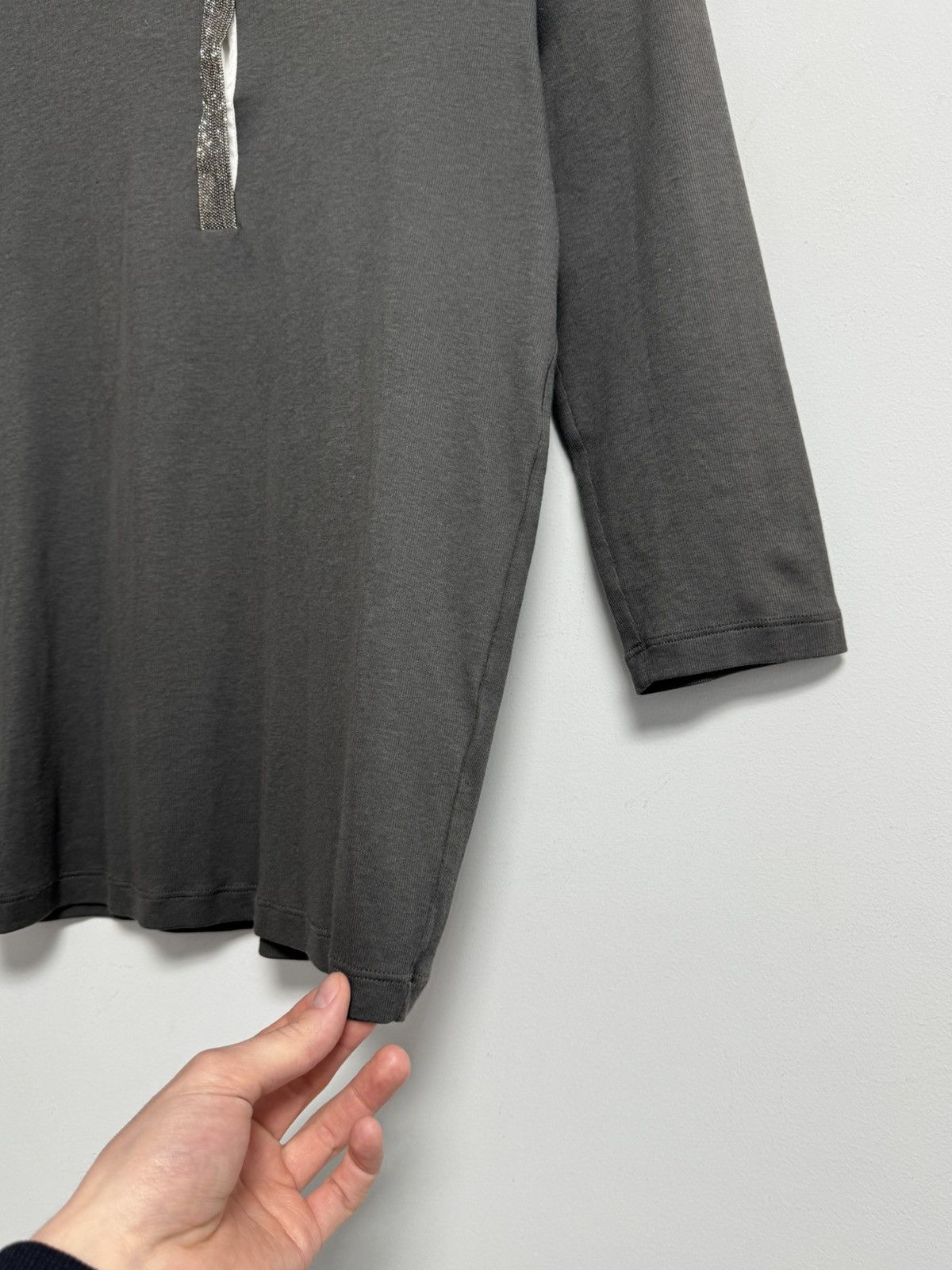 Fabiana Filippi Fabiana Filippi Knit Top Elegant 3/4 Sleeve Blouse Size M / US 6-8 / IT 42-44 - 7 Thumbnail
