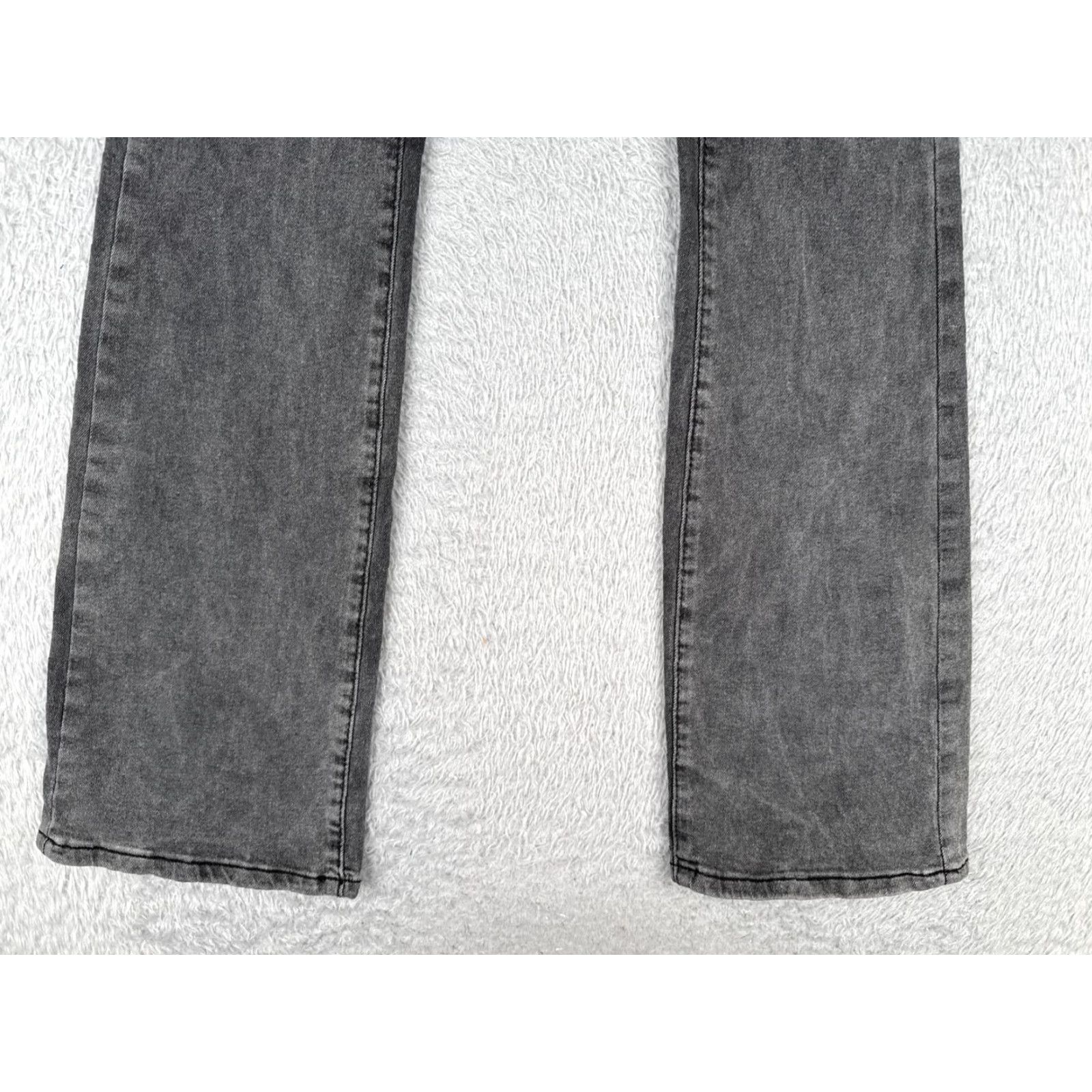 Shein Shein Jeans Women 2 Black Denim Flared Bootcut Distressed Cotton Blend 24x32 Size 26" / US 2 / IT 38 - 2 Thumbnail