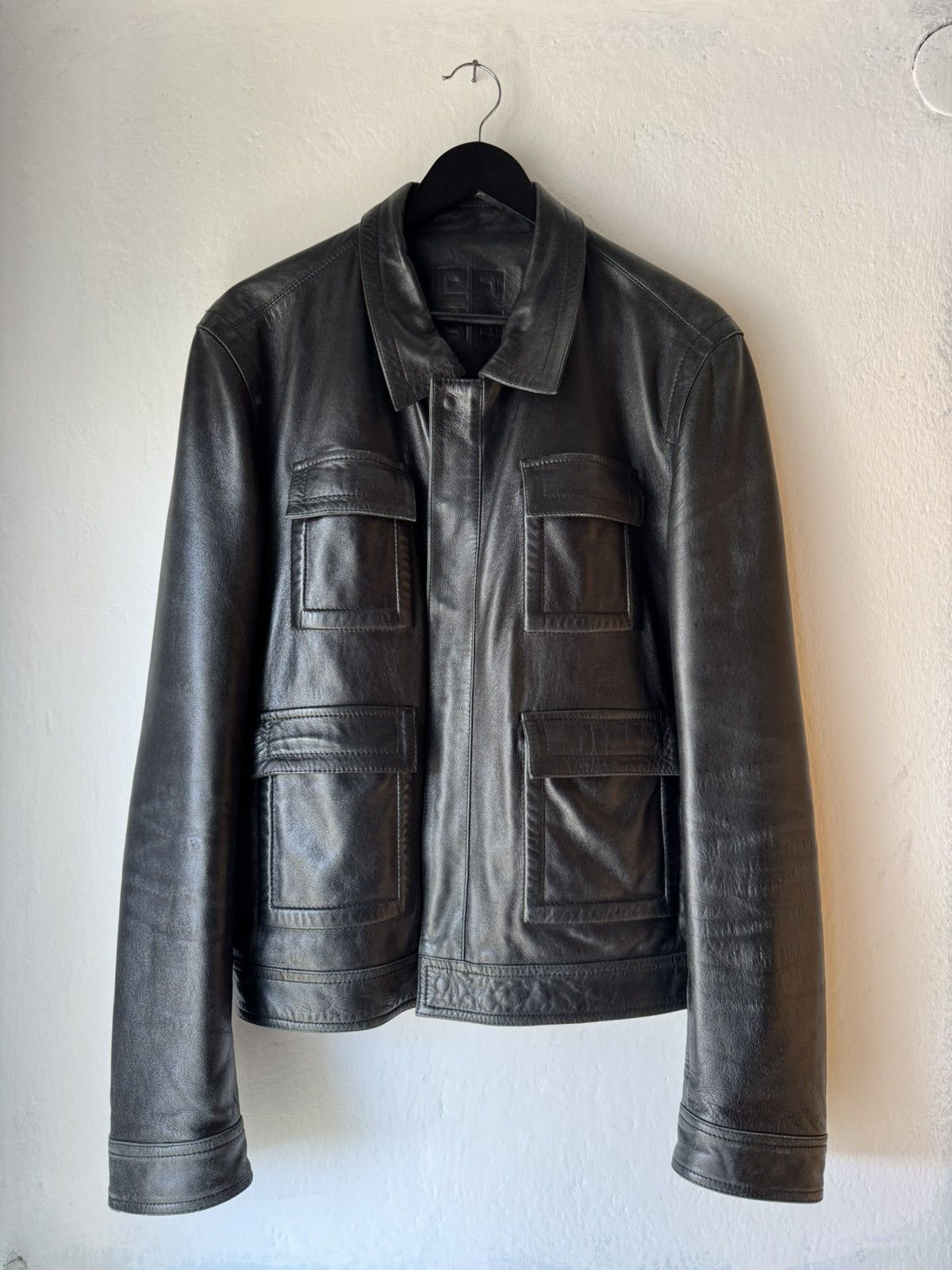 Givenchy Leather Military Multi Pocket Jacket Size US L / EU 52-54 / 3 - 1 Thumbnail