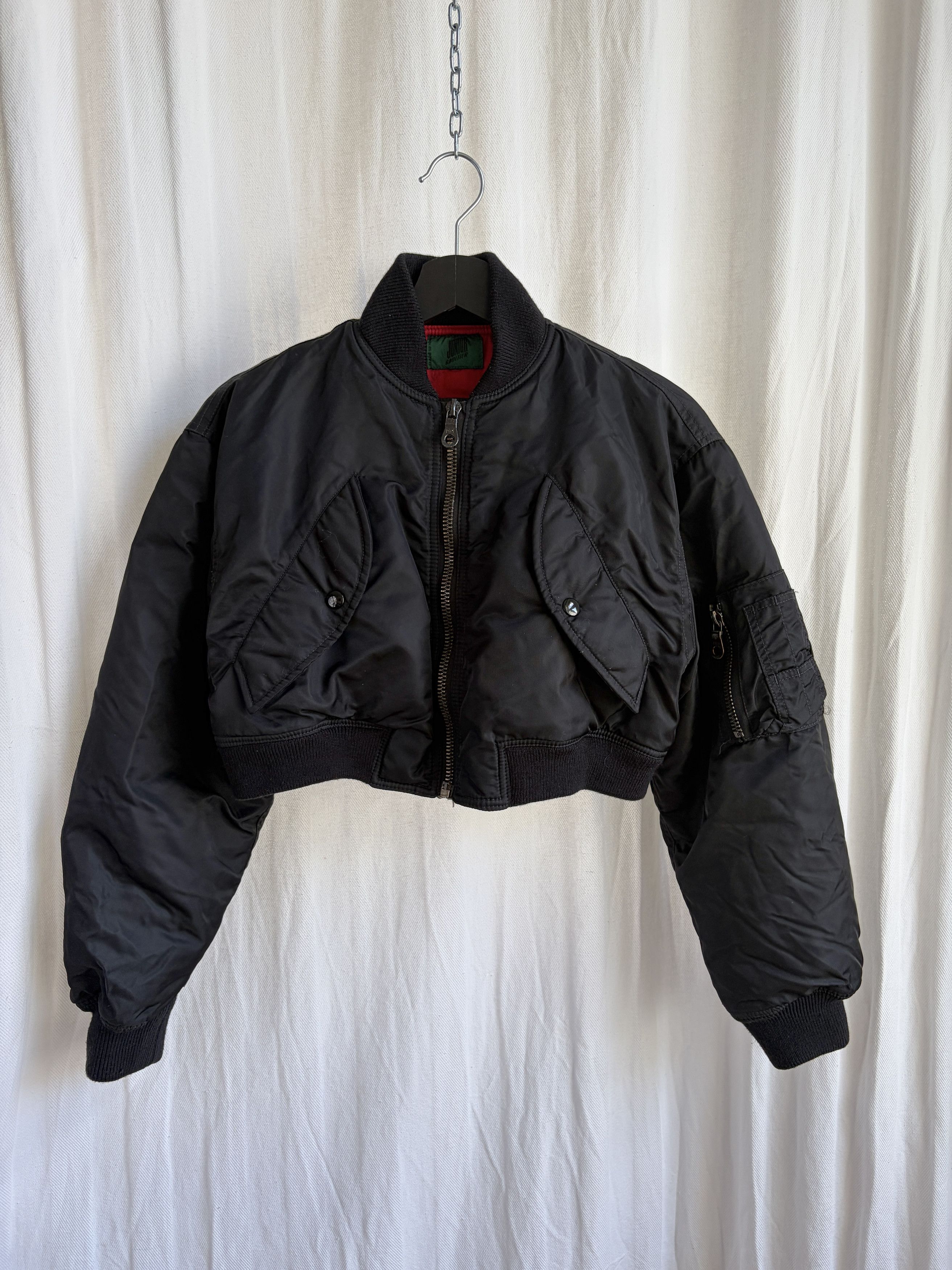 Jean Paul Gaultier AW88 Junior Cropped MA-1 Bomber Jacket Size XS / US 0-2 / IT 36-38 - 1 Thumbnail