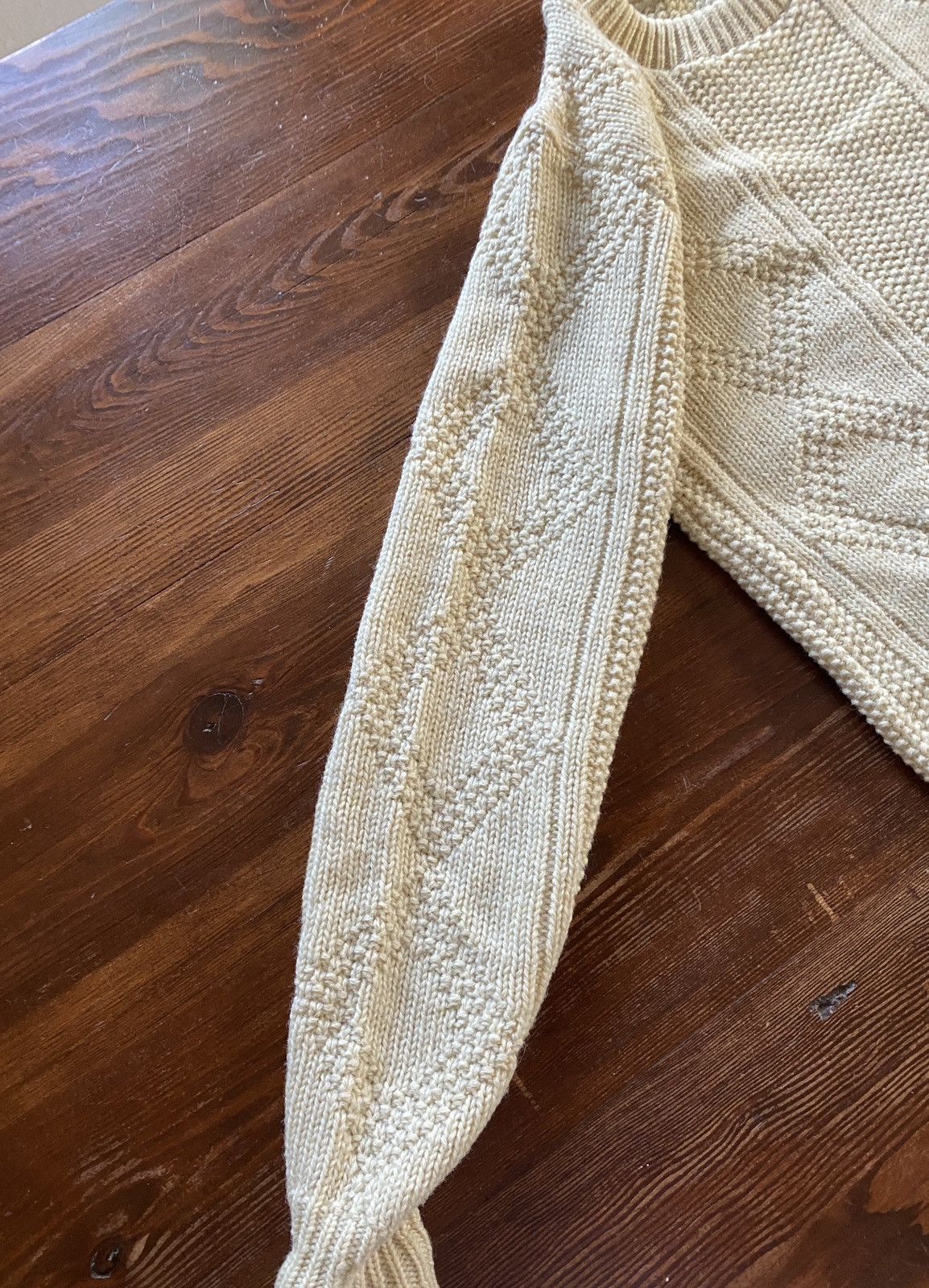 Vintage Vintage 60’s/70’s Cream Fisherman Knit Sweater Size US M / EU 48-50 / 2 - 11 Thumbnail