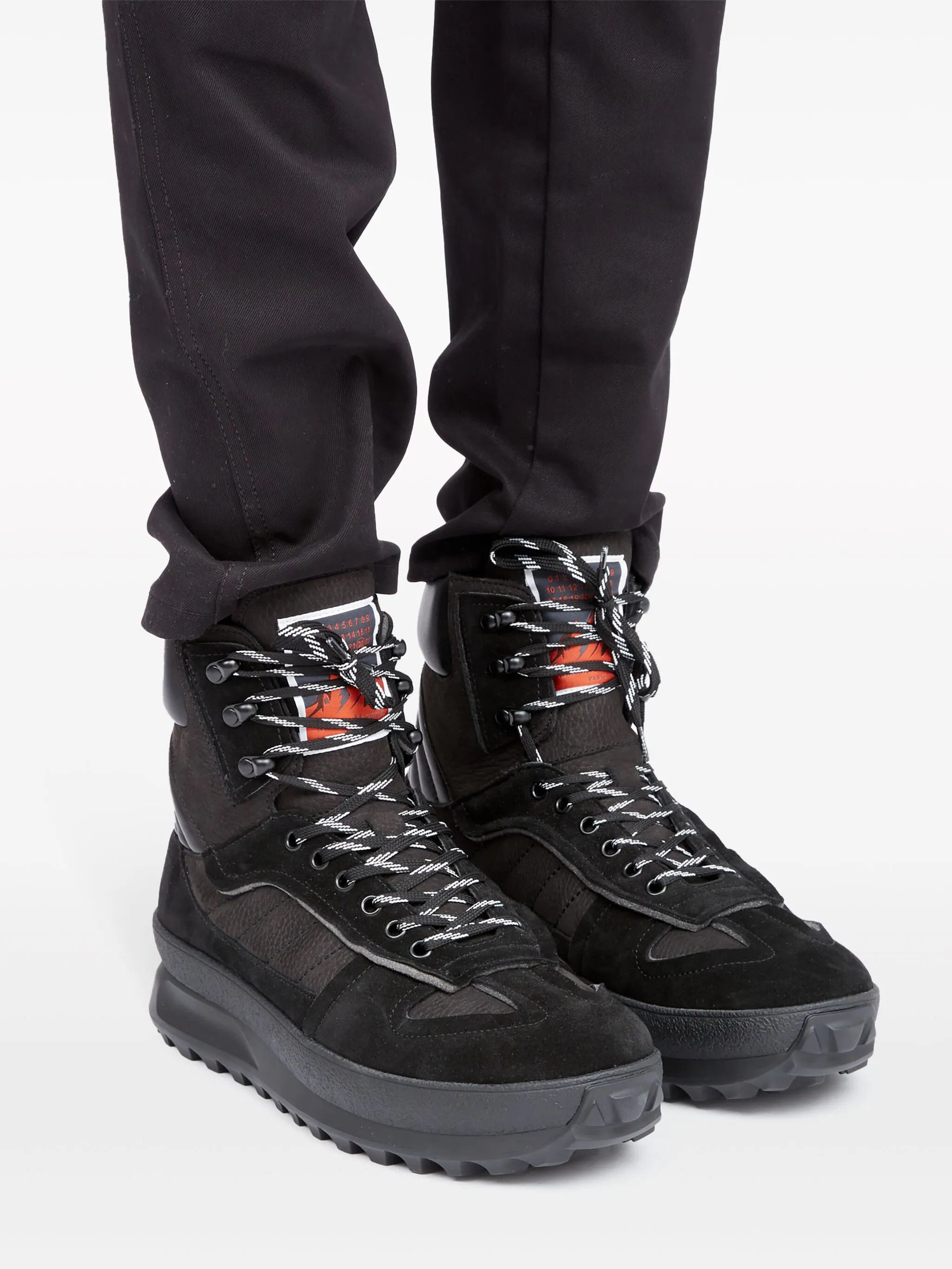 Maison Margiela o1w1db10525 Climber Leather Hi-Top Sneakers in Black Size US 10 / EU 43 - 6 Thumbnail