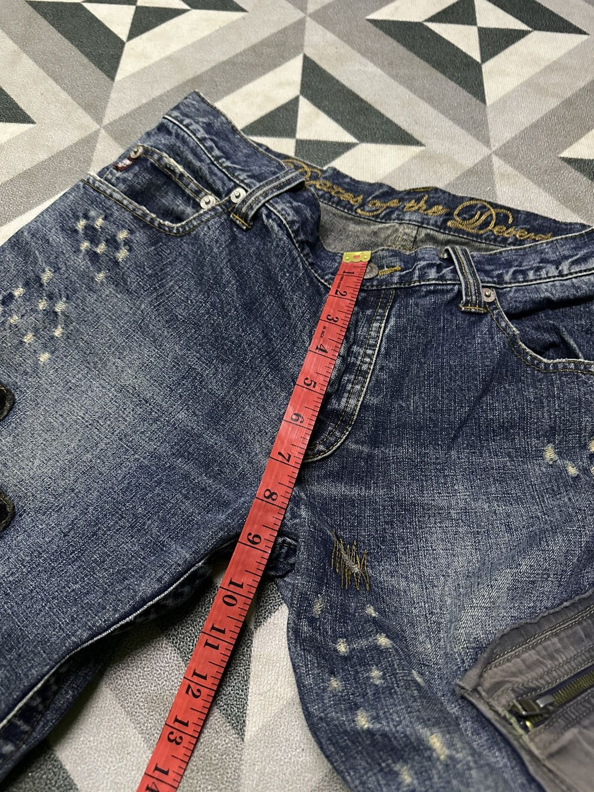 291295=Homme 291295 homme patchwork denim jeans 33x31 Size US 33 - 16 Thumbnail