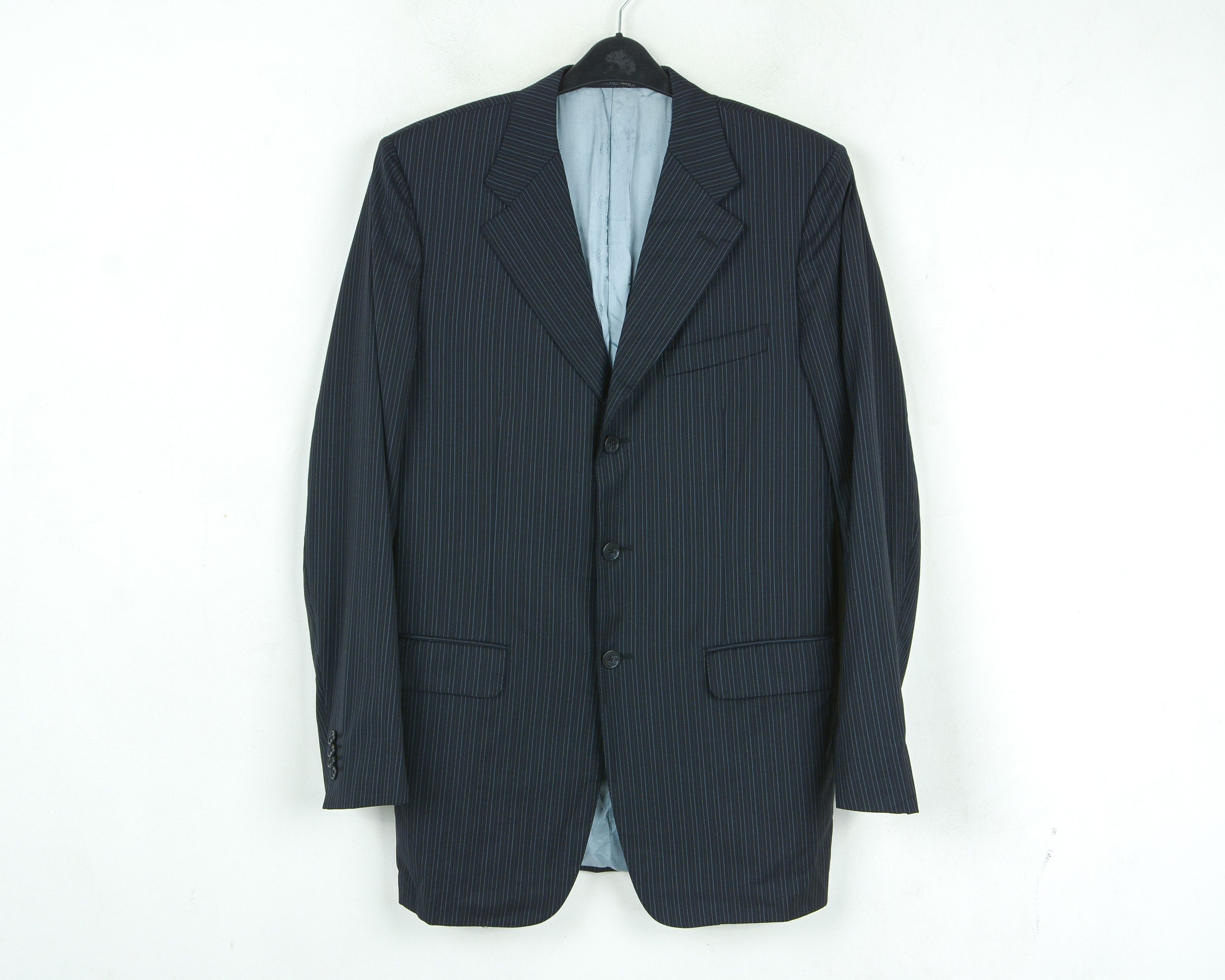 Corneliani Pinstriped Jacket Blazer US 40L UK Made in Italy Wool M Coat Size 40L - 1 Thumbnail