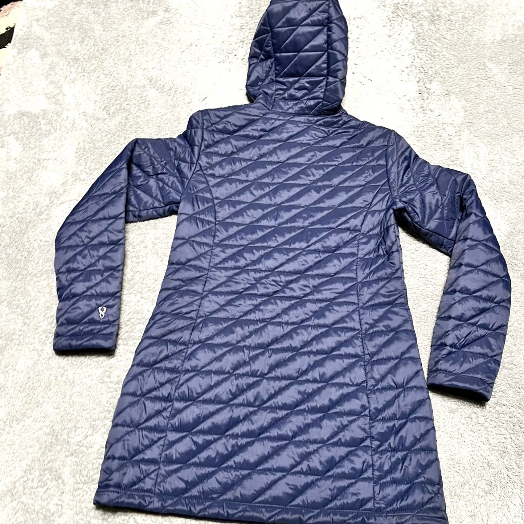 Stoic Stoic Puffer Jacket Womens Small Blue Hooded Long Coat Jacket (Blue) Womens S Size S / US 4 / IT 40 - 3 Thumbnail