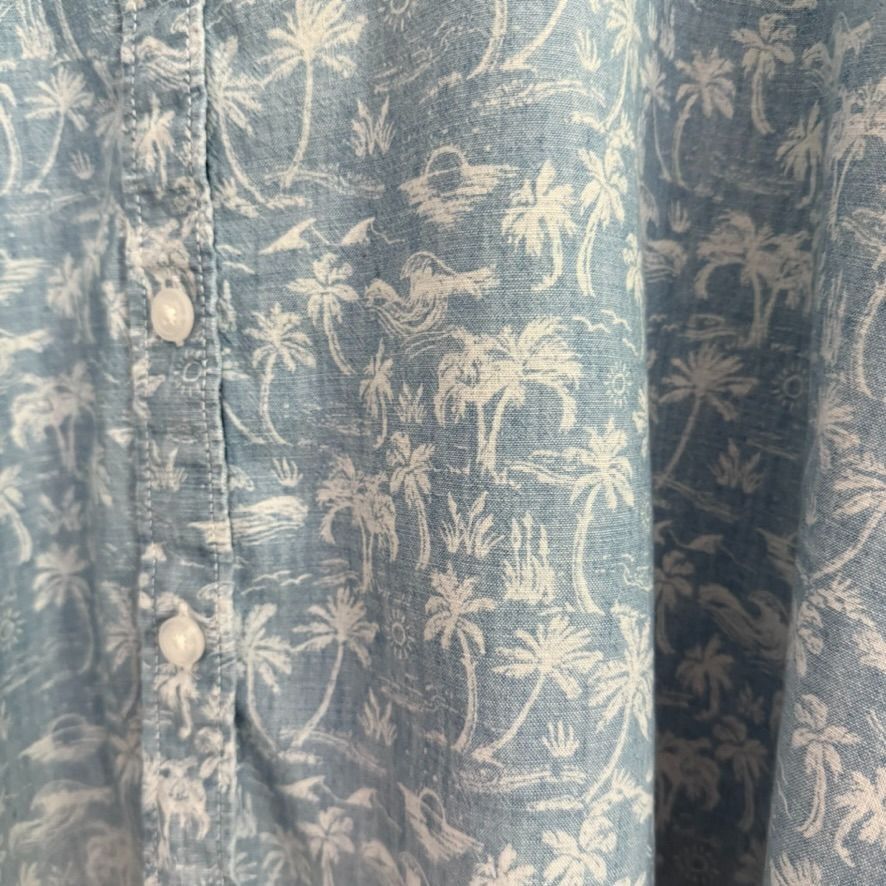 American Eagle Outfitters American Eagle Women's Palm Prints Chambray Shirt Small Size US S / EU 44-46 / 1 - 6 Thumbnail