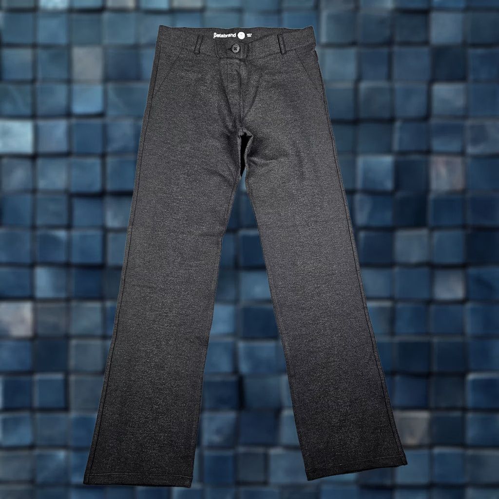Vintage Betabrand Women’s Pull-on Straight Knit Casual Pant Petite M Gray Modern Casual Pant Womens Petites Size 32" / US 10 / IT 46 - 1 Thumbnail
