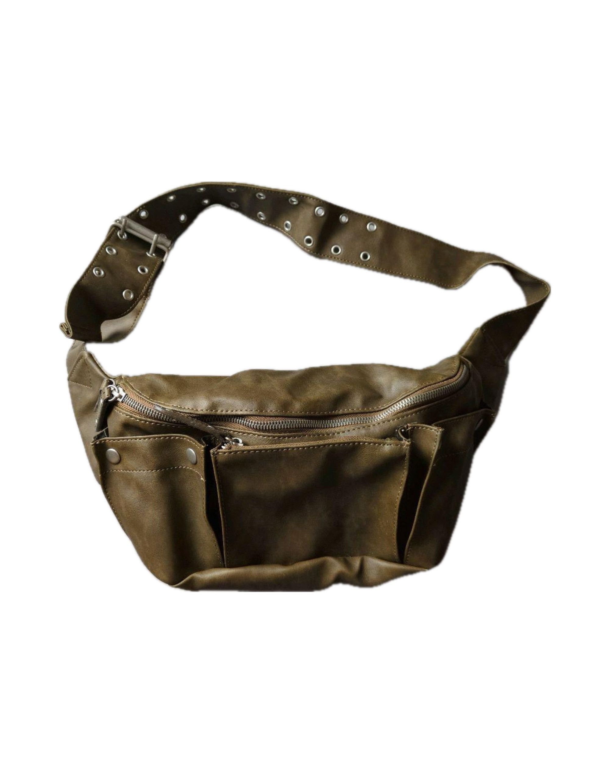 Takeo Kikuchi Leather Grunge Waistbag 00s Y2K | Grailed