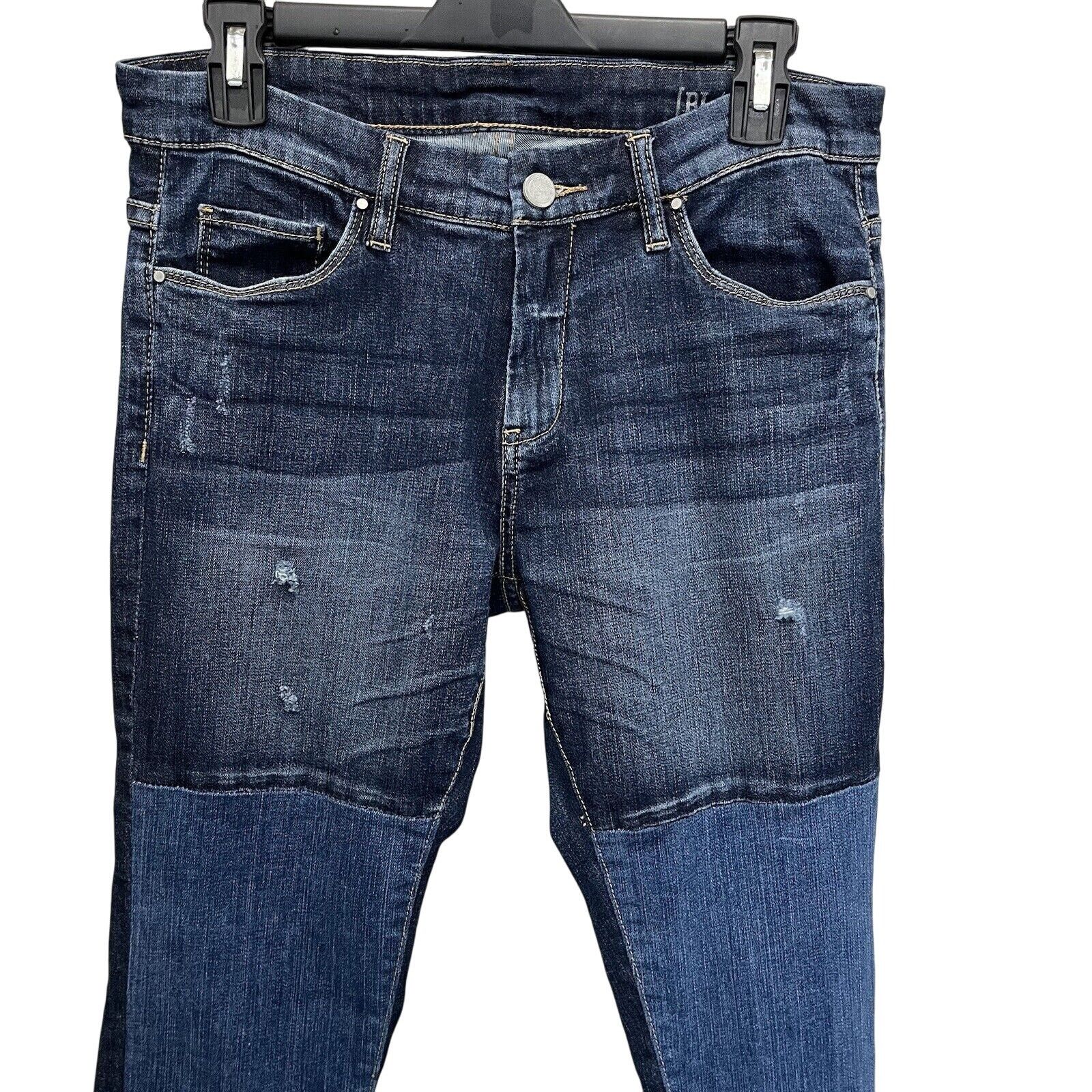BLANKNYC Blanknyc | Dark Wash Skinny Patchwork Jeans Distressed Sz 27 Size 27" / US 4 / IT 40 - 3 Thumbnail