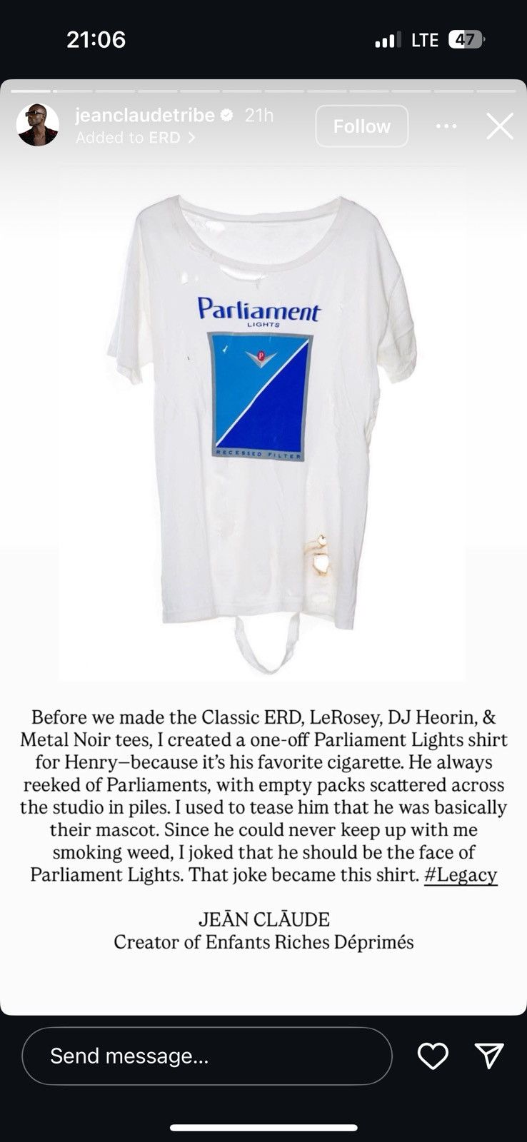 Enfants Riches Deprimes enfants riches deprimes og 2012 parliament logo tshirt Size US M / EU 48-50 / 2 - 7 Thumbnail