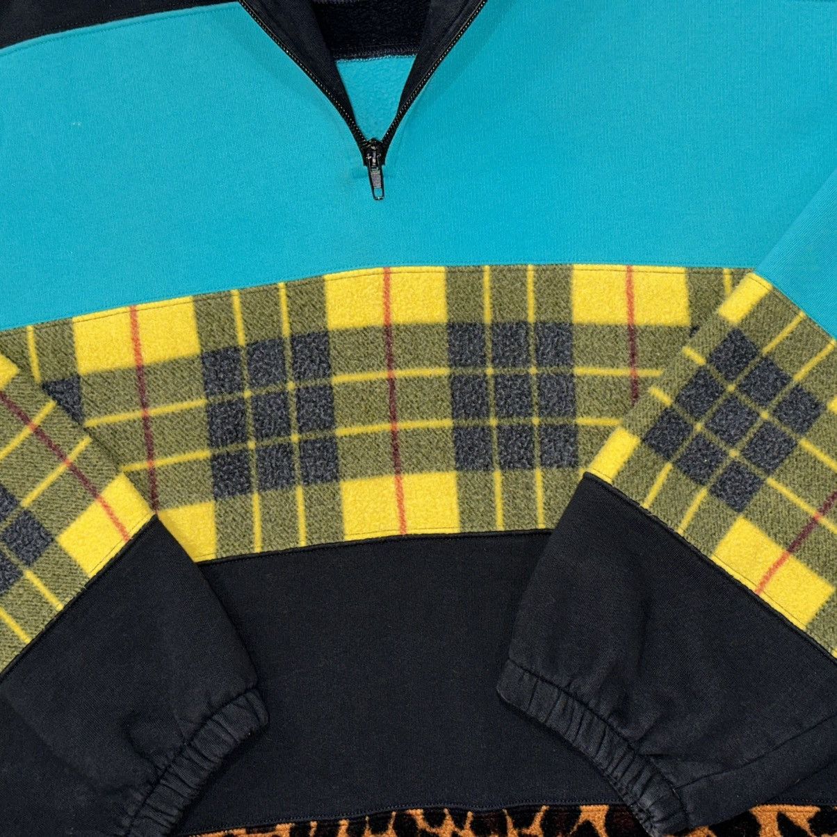 Balenciaga BALENCIAGA PATCHWORK FLEECE HALF ZIP SWEATSHIRT SIZE M Size US M / EU 48-50 / 2 - 3 Thumbnail