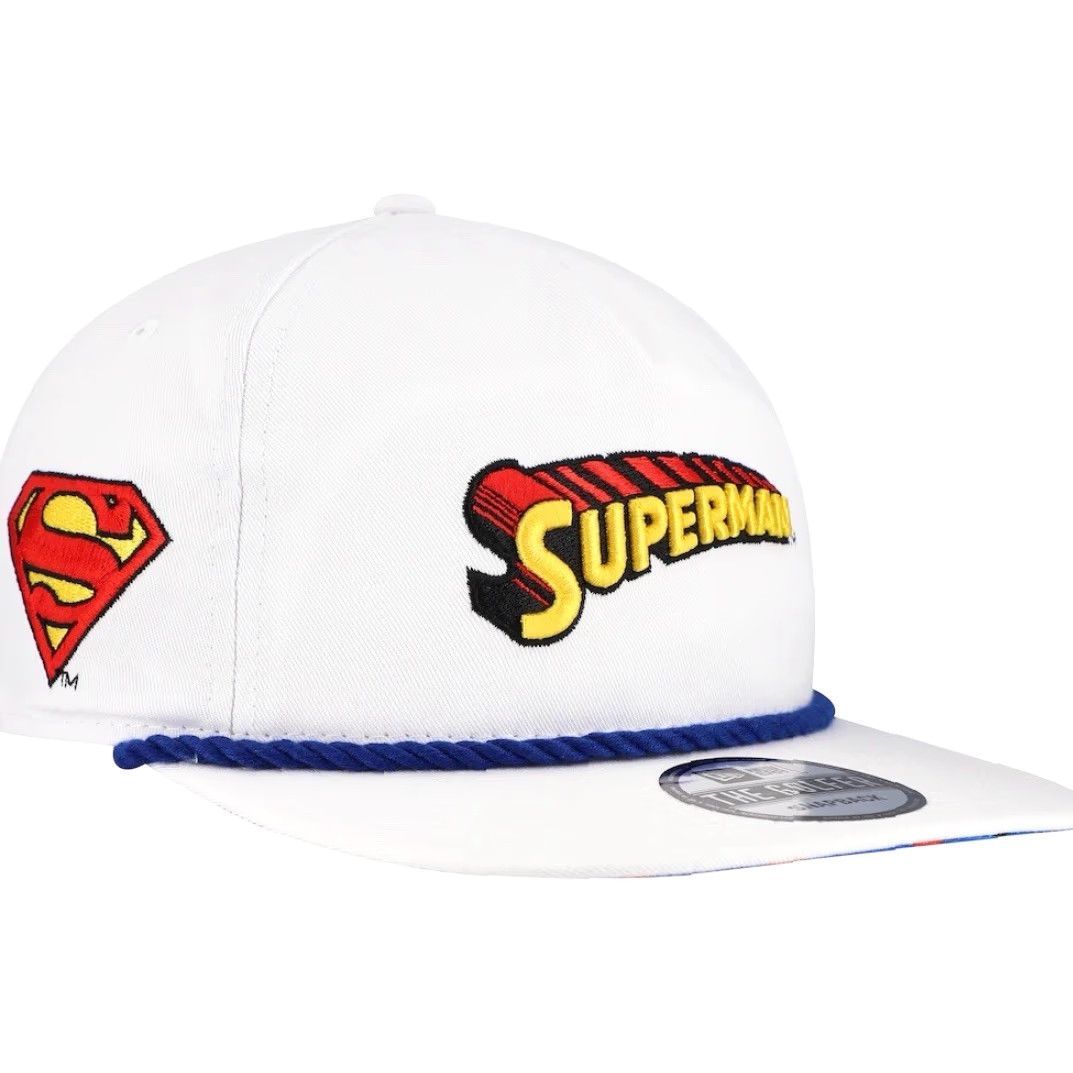 New Era New Era Superman Hat Cap Snap Back Rope DC Superhero Comics Hat Men White Navy Adjustable Breathable Knit Cotton Polyester Snapback Cap Size ONE SIZE - 2 Thumbnail